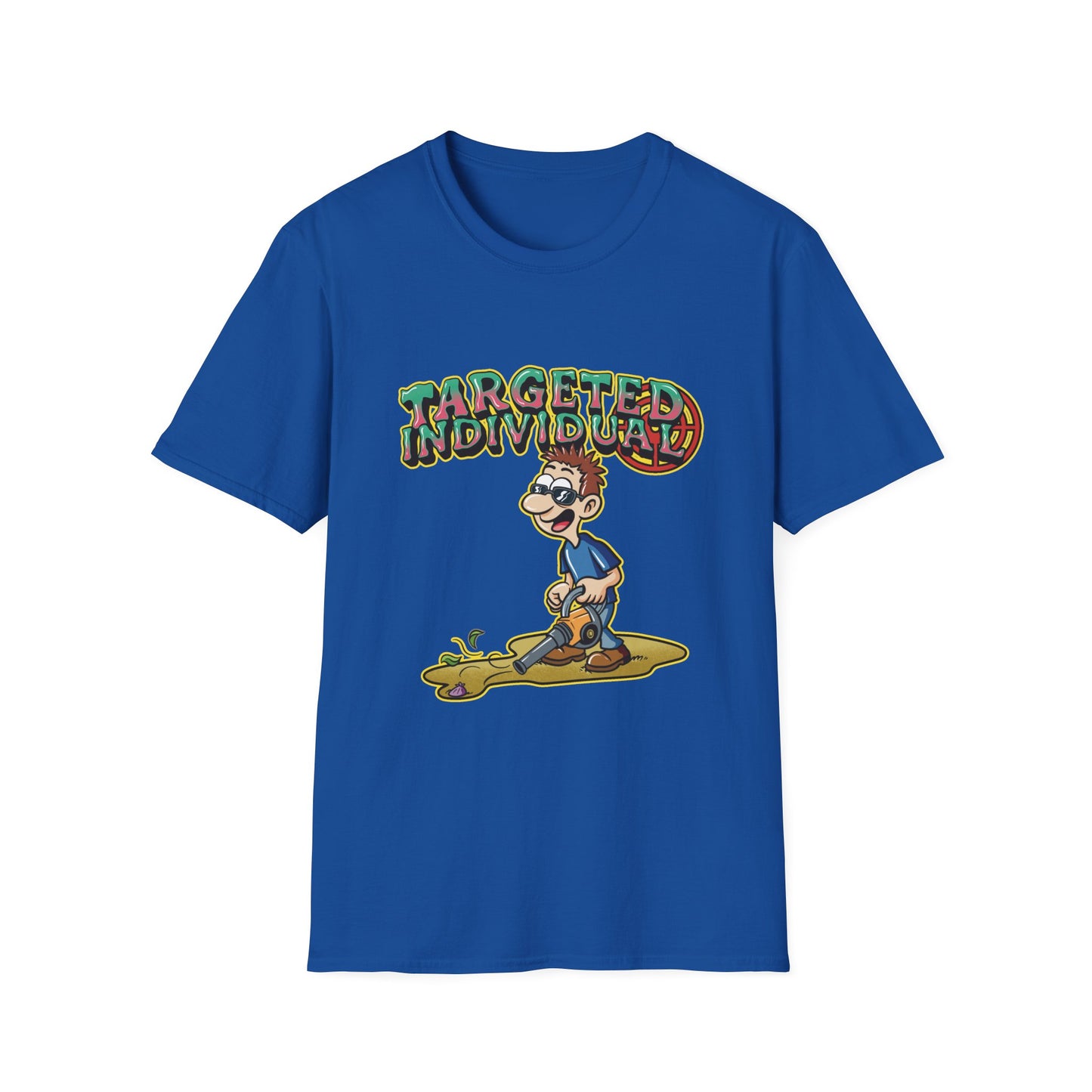 Targeted Individual T-Shirt — Surfer Cartoon Graphic Tee