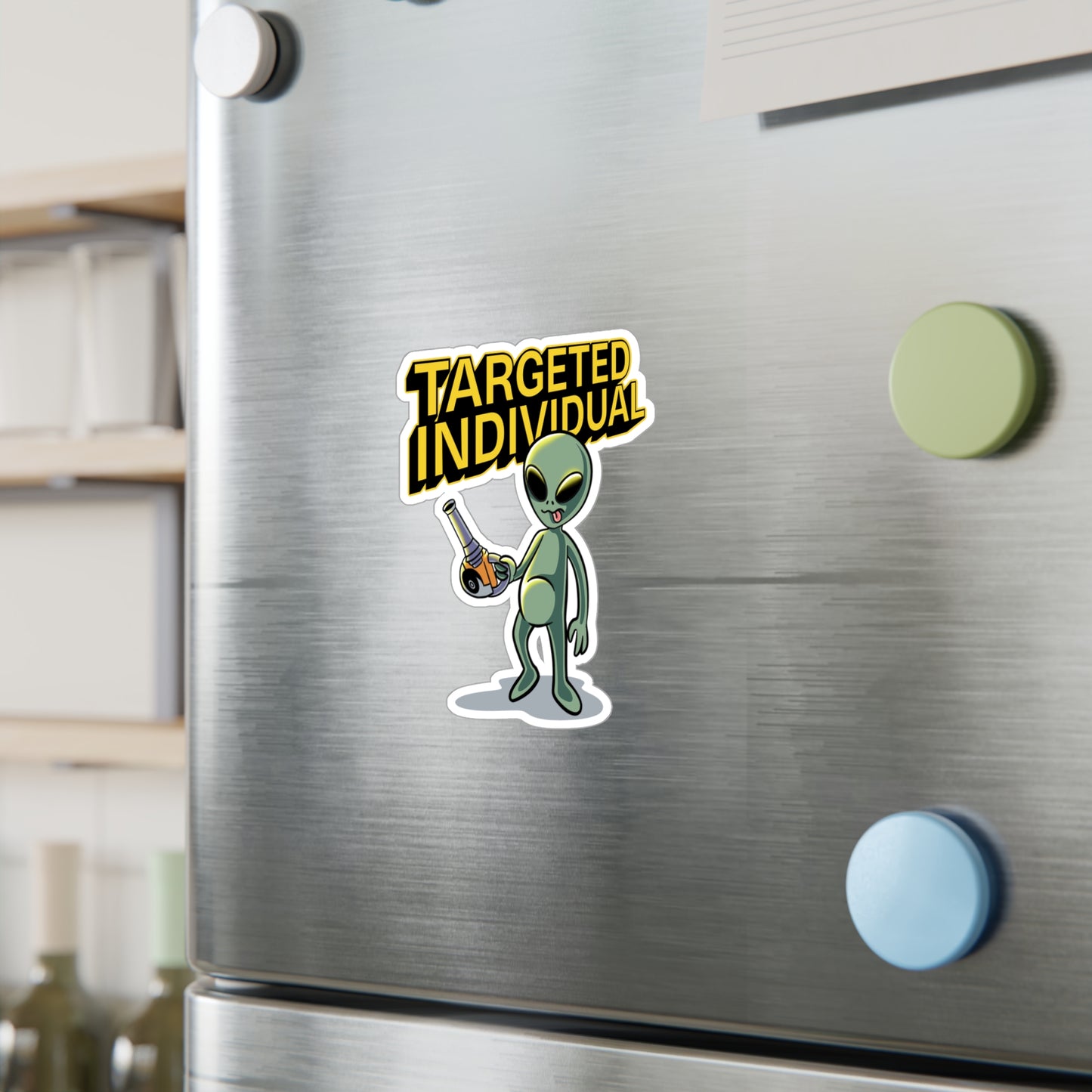 Targeted Individual Alien Sticker - Kiss-Cut Vinyl Decal