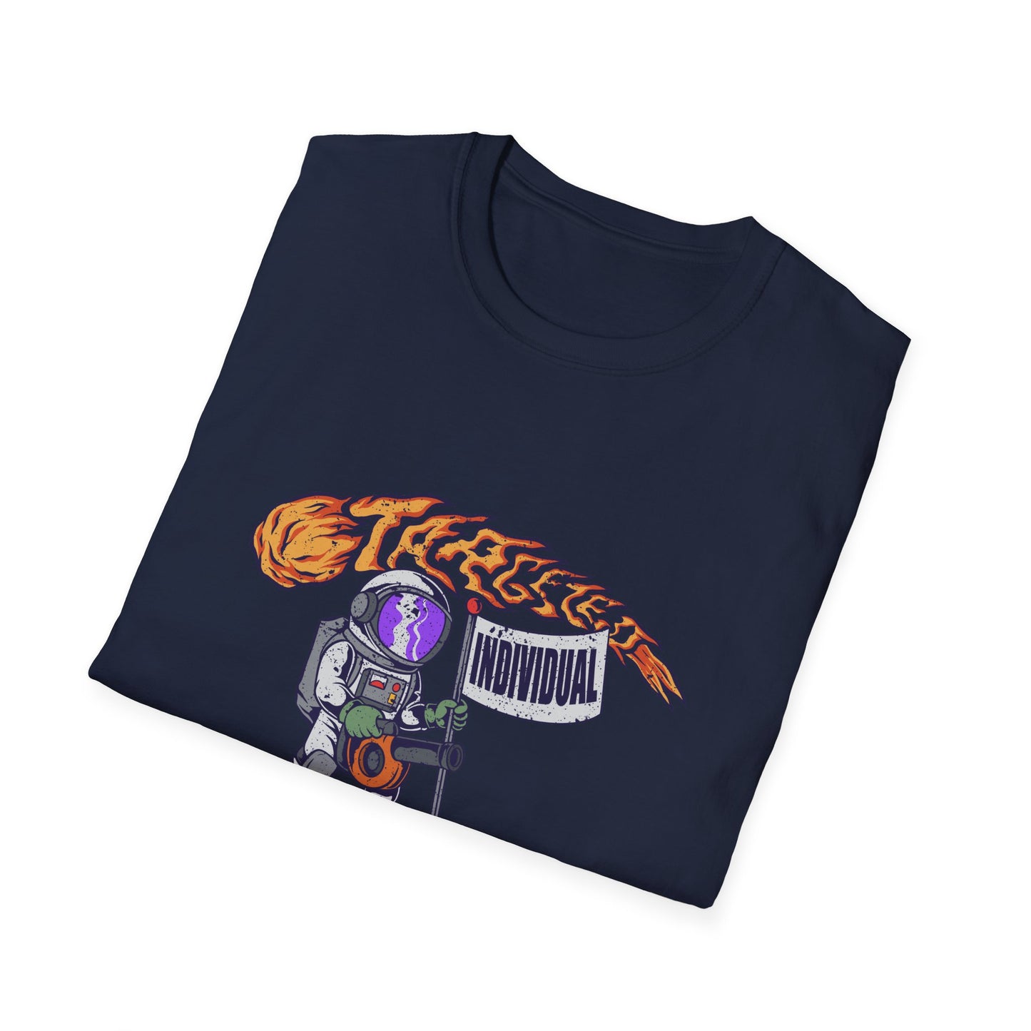 Astronaut Guitar T-Shirt — Retro Space Rock Design ("Takeoff")