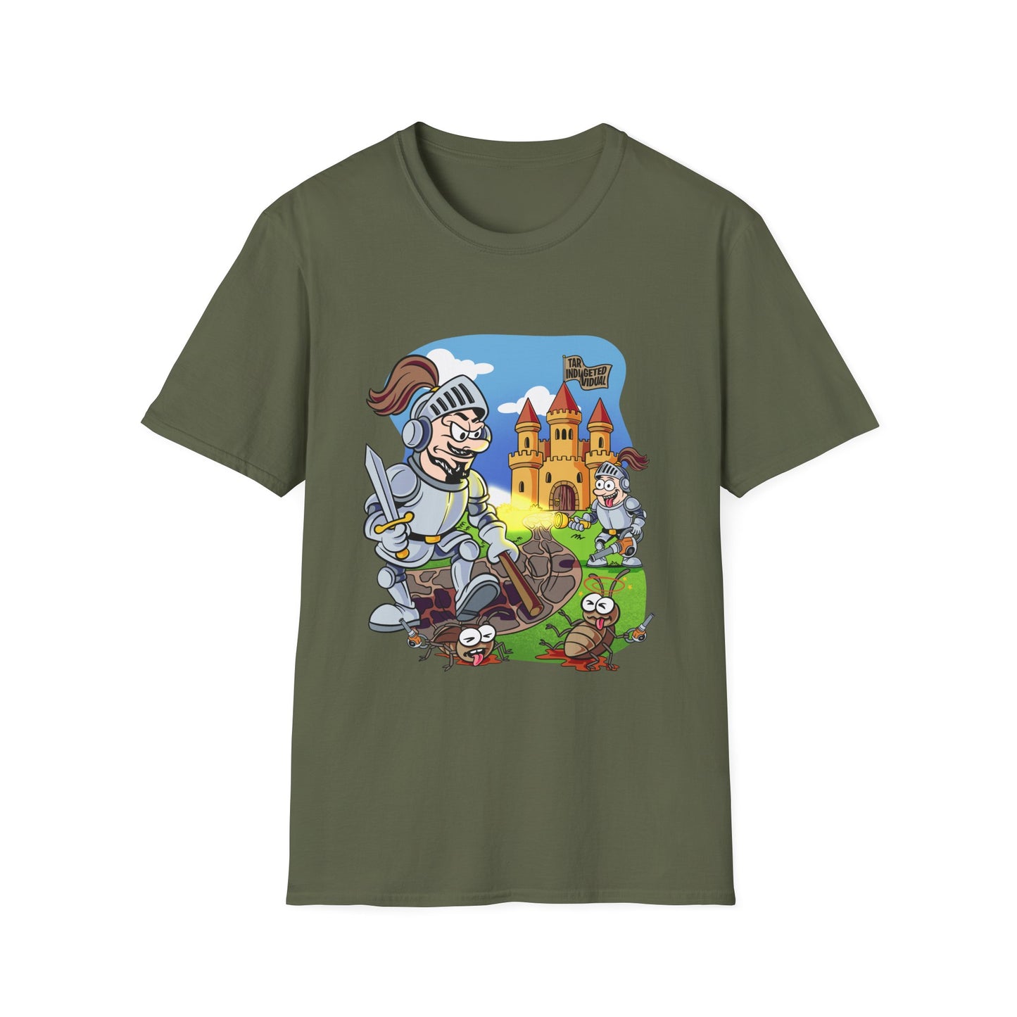 Knight Cartoon T-Shirt — Cute Medieval Castle Adventure Tee