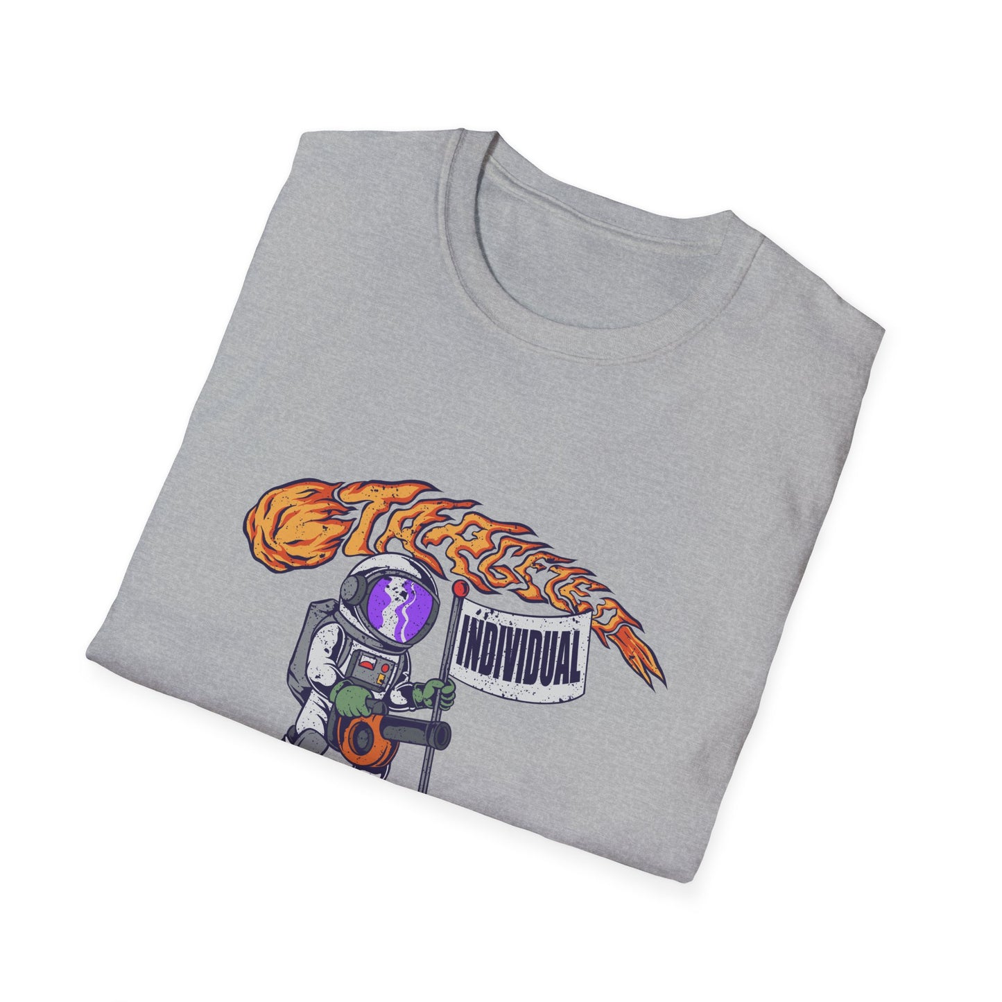 Astronaut Guitar T-Shirt — Retro Space Rock Design ("Takeoff")