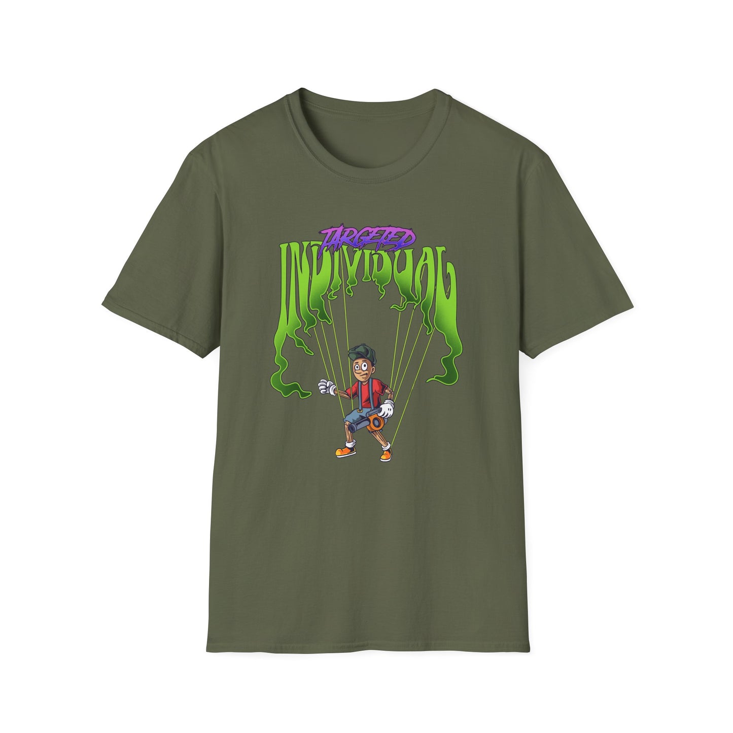 T-Shirt — Puppet Strings Graphic Tee (Young Gamer Puppet Design)