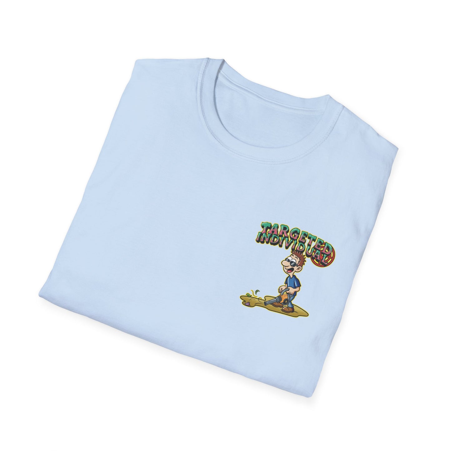 Targeted Individual Graphic T-Shirt — Retro Beach Protest Artwork