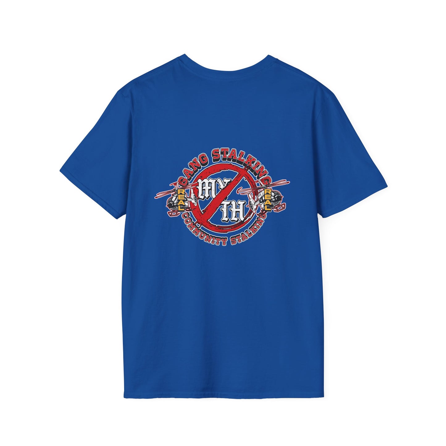 T-Shirt — Retro 'No Stalking' Vintage Graphic Tee (Front Sloth & Back Emblem)