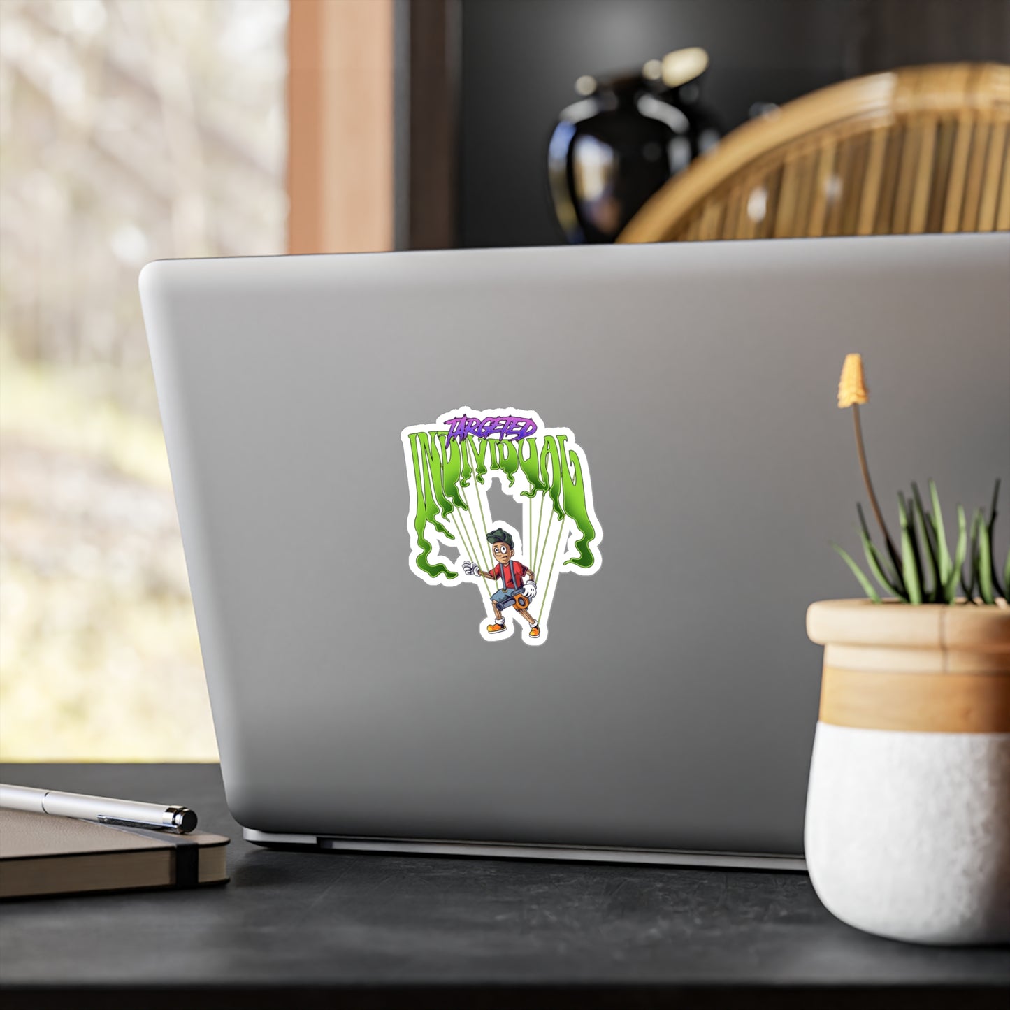 Targeted Individual Parachute Sticker – Kiss-Cut Vinyl Decal
