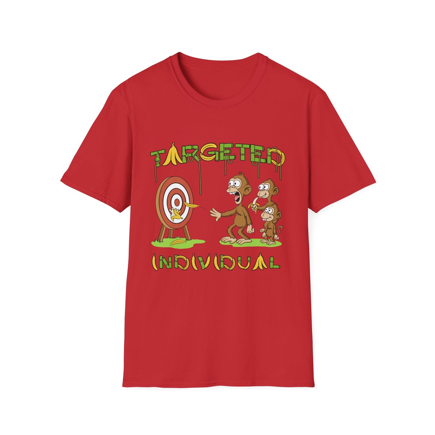 Targeted Individual Graphic T-Shirt — Funny Monkey Target Design