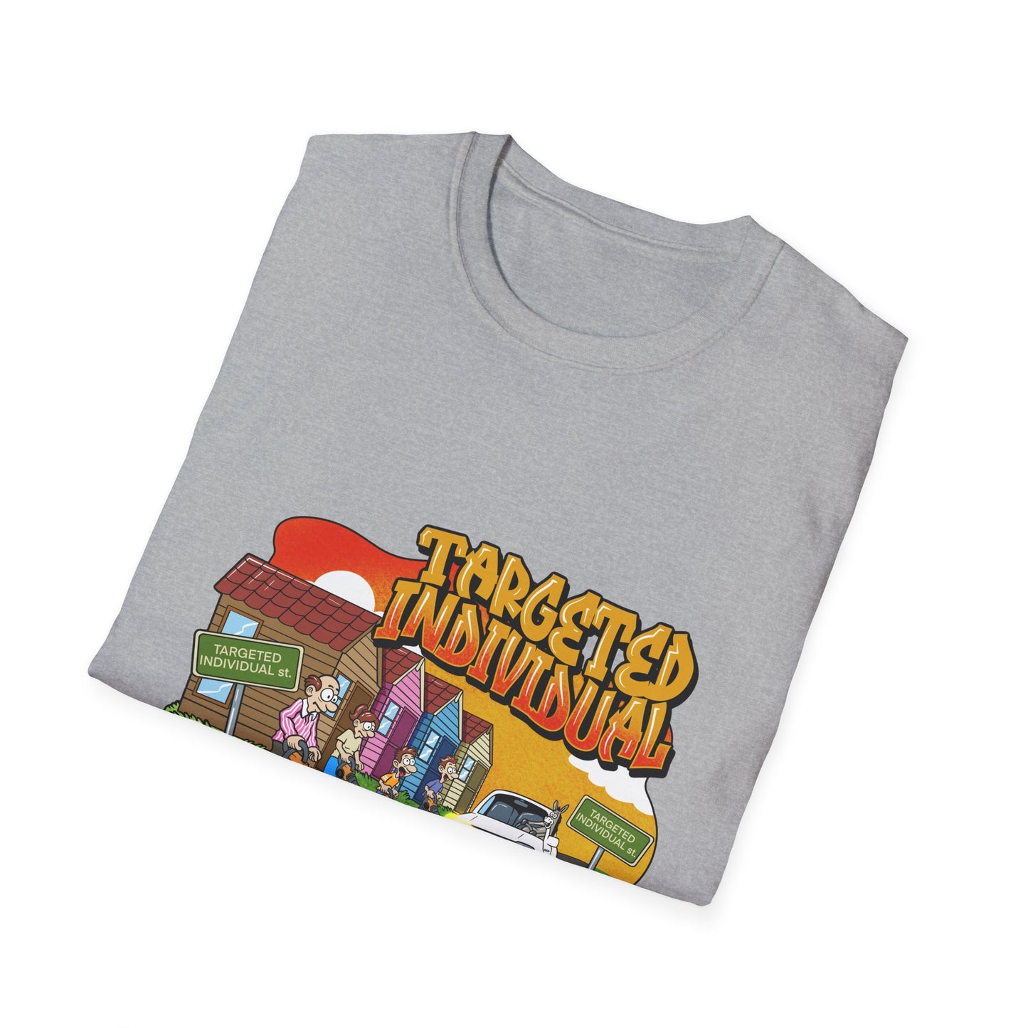 Targeted Individual Graphic T-Shirt — Retro Street Scene Tee