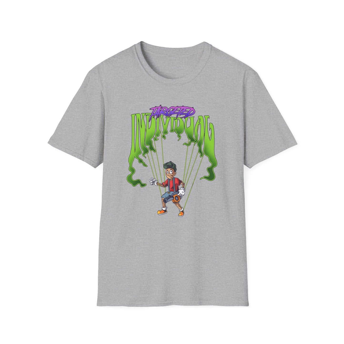 T-Shirt — Puppet Strings Graphic Tee (Young Gamer Puppet Design)