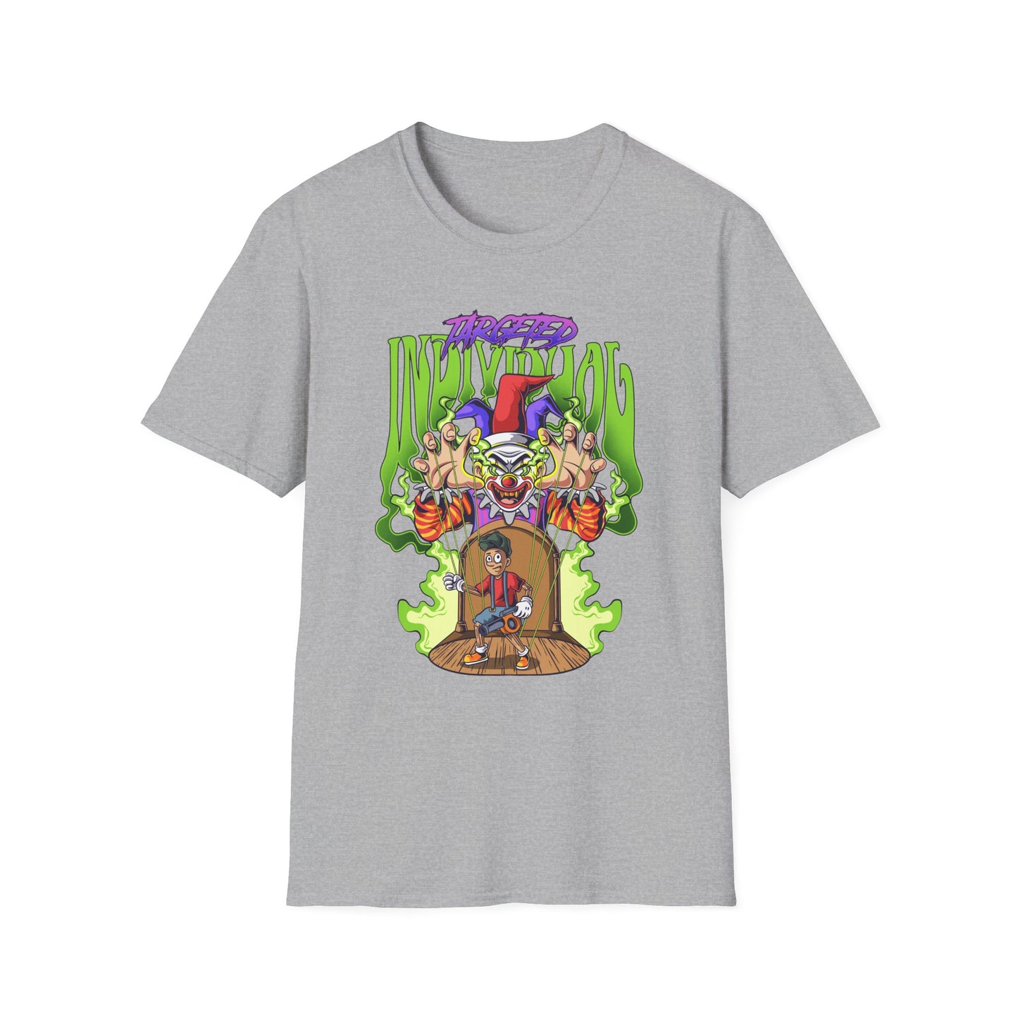 Creepy Clown Portal T-Shirt — Horror Graphic Tee with 'Disturbed' Vibe