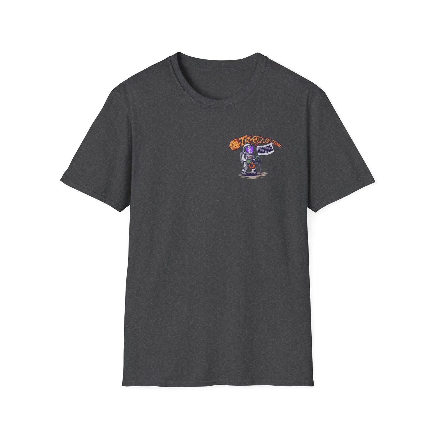 Space Protest T-Shirt — Cute Astronauts Holding Sign with Comet Graphic