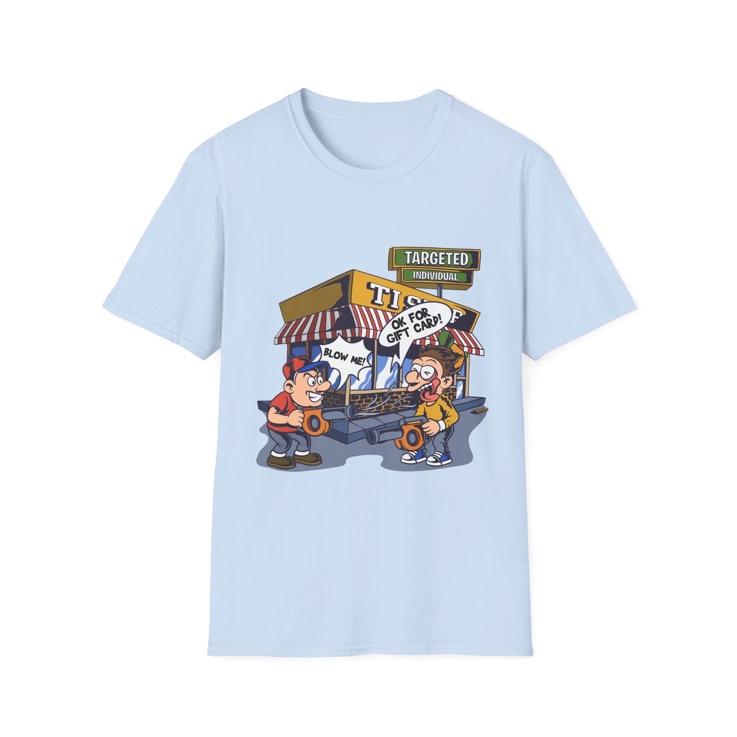 T-Shirt — Cartoon Target Practice Ice Cream Stand Design