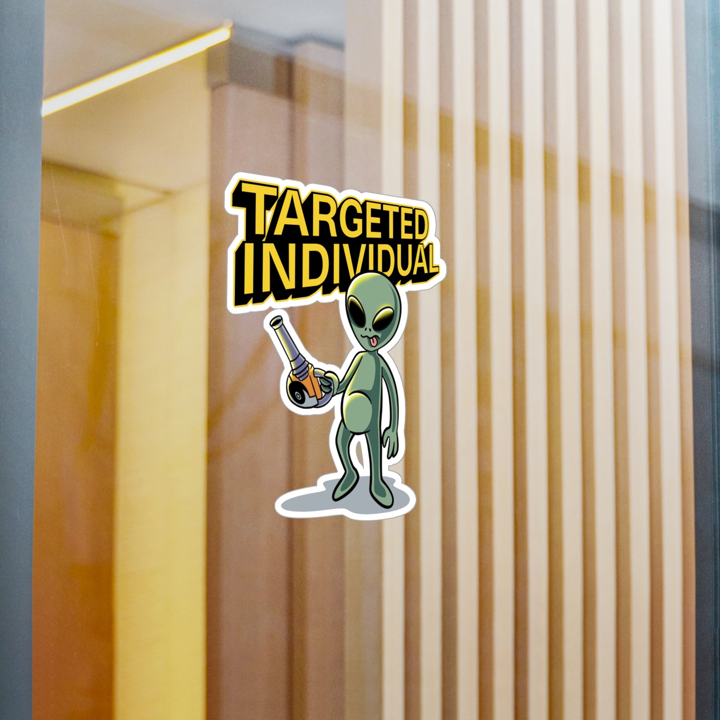 Targeted Individual Alien Sticker - Kiss-Cut Vinyl Decal