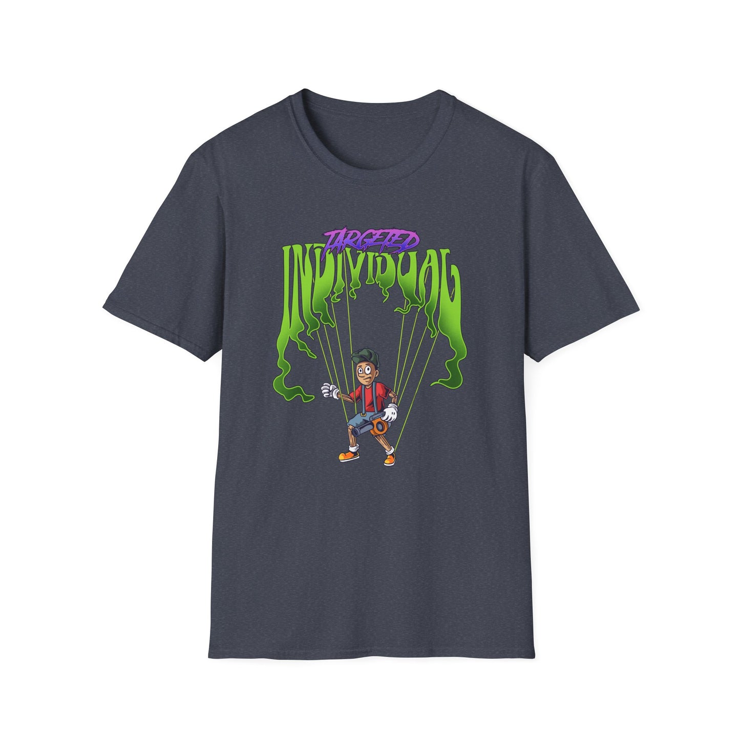 T-Shirt — Puppet Strings Graphic Tee (Young Gamer Puppet Design)