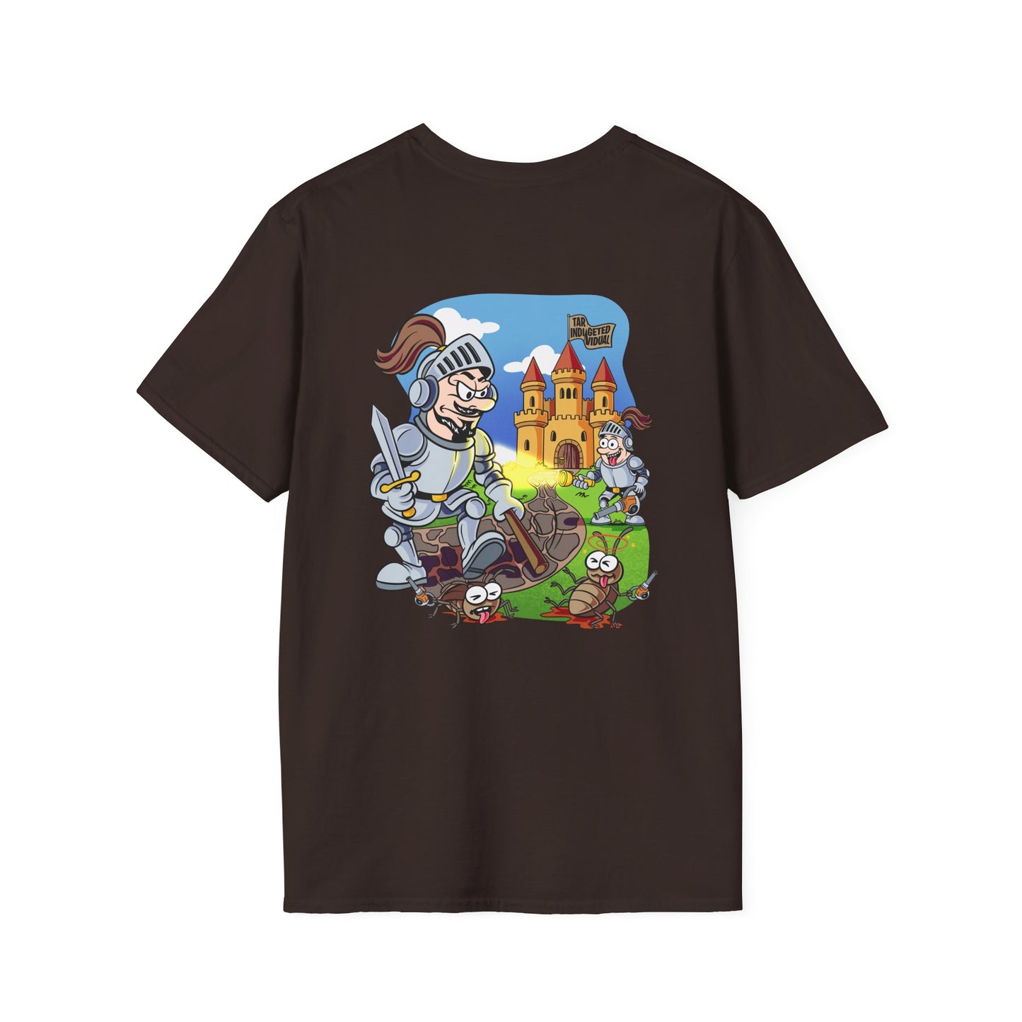 Medieval Worm Knight T-Shirt — Funny Castle Adventure Graphic Tee