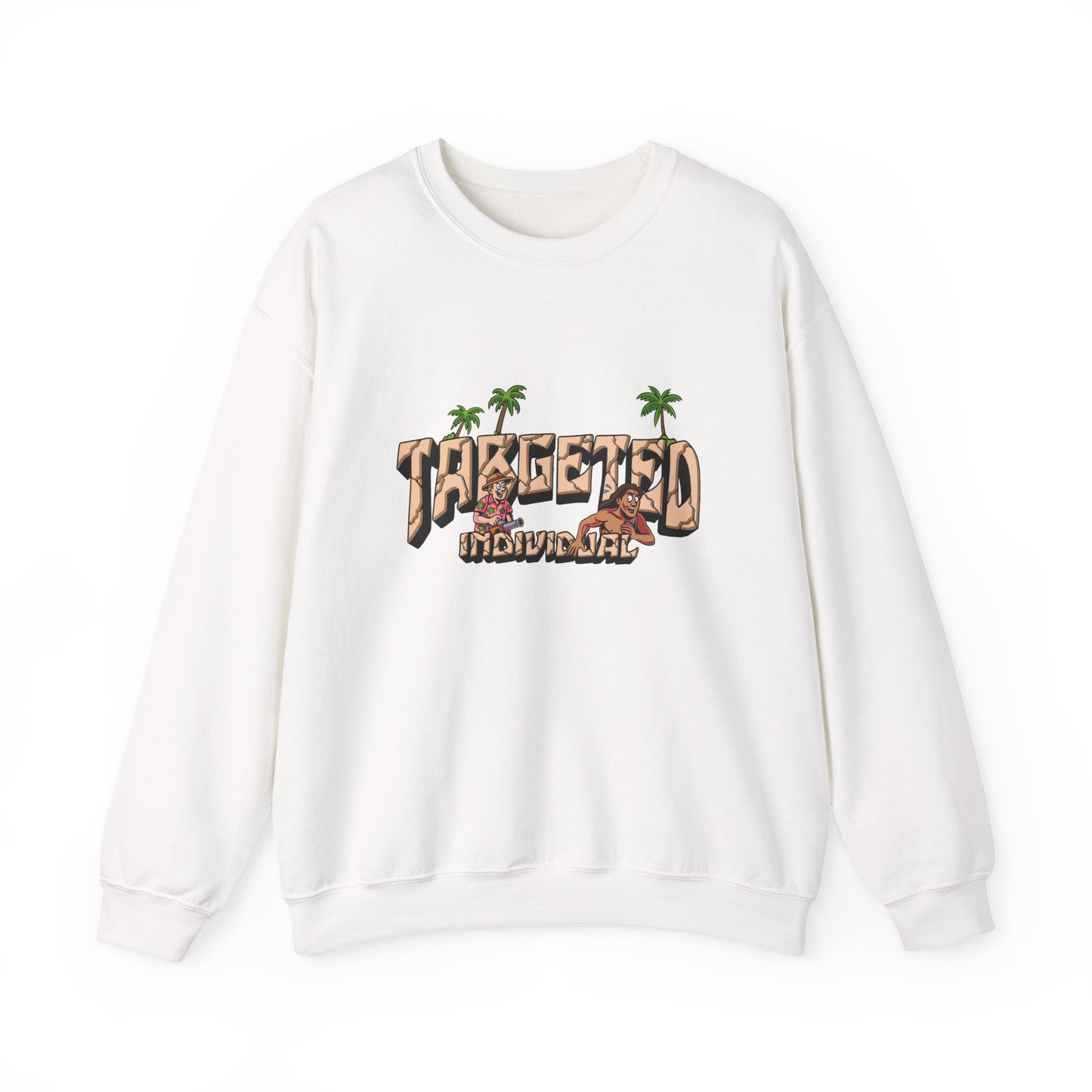 Crewneck Sweatshirt — 'TARGETED' Tropical Palm Graphic