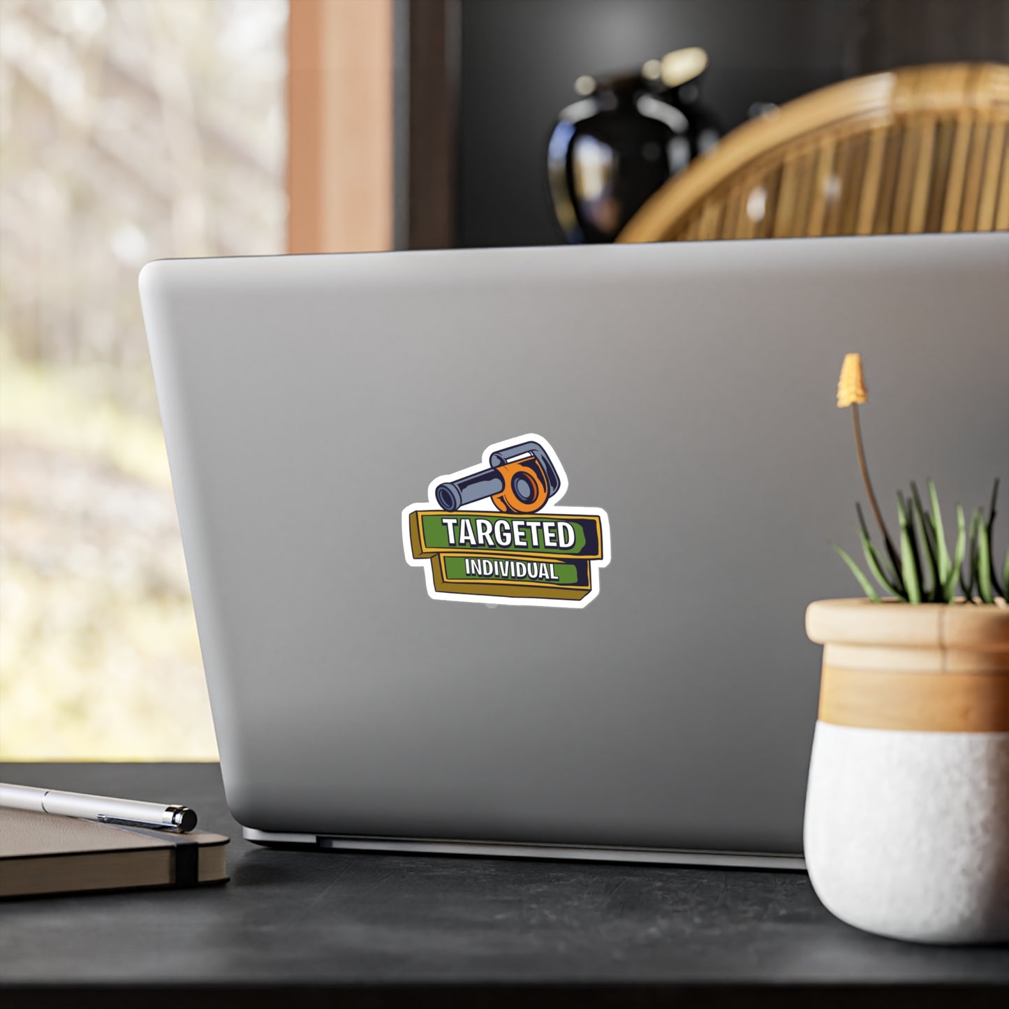Targeted Individual Vinyl Sticker — Tactical Scope Kiss-Cut Decal