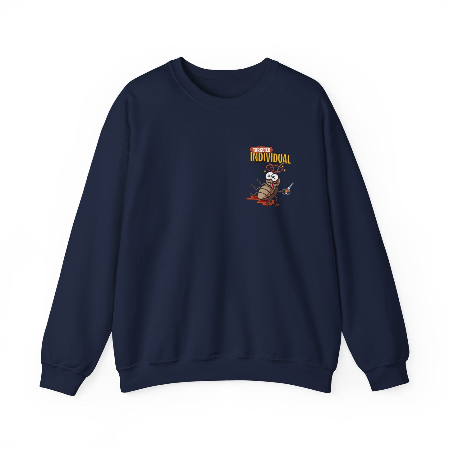 Knight vs Worms Crewneck Sweatshirt — Funny Medieval Cartoon Graphic
