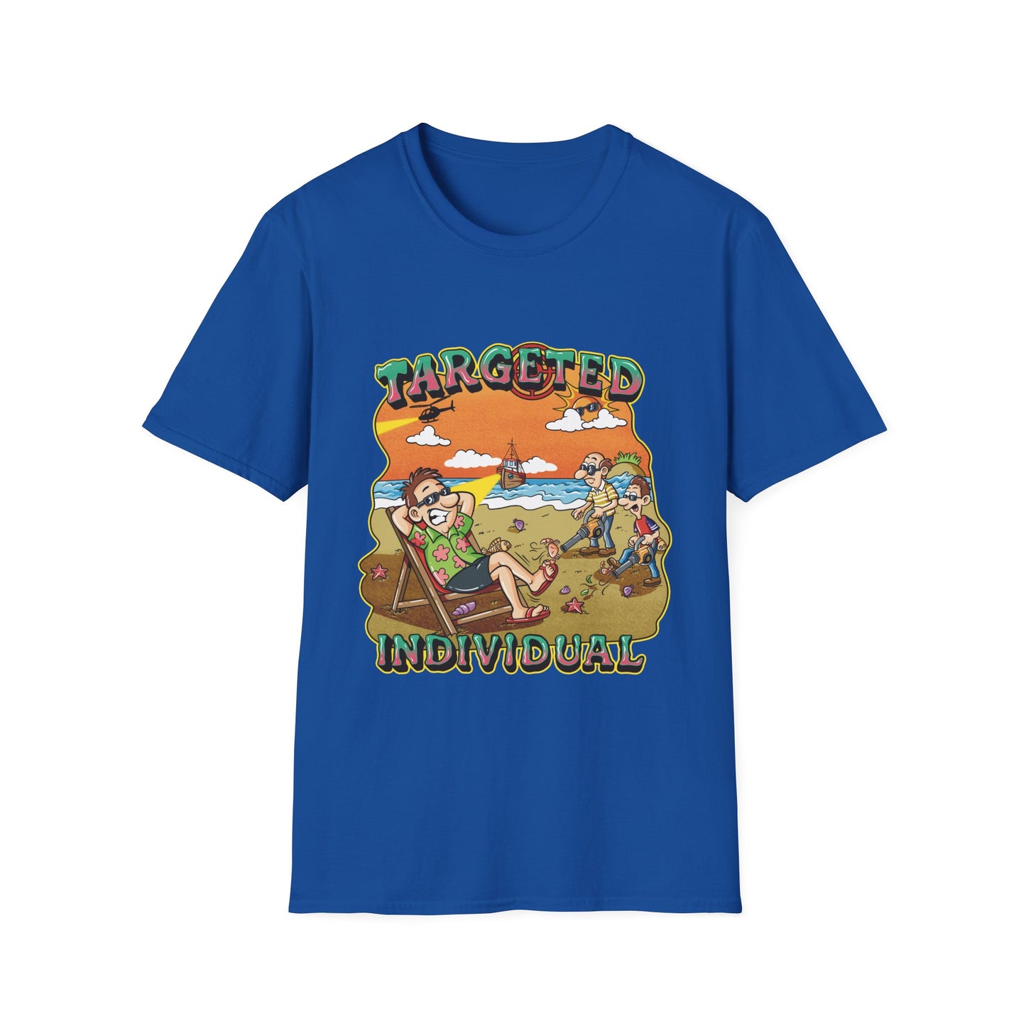 Targeted Individual T-Shirt — Retro Beach Conspiracy Graphic Tee