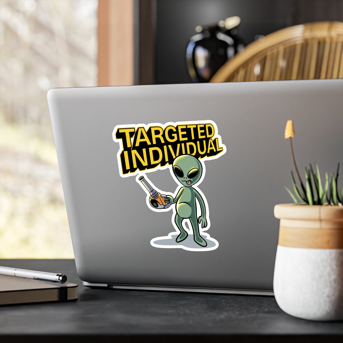 Targeted Individual Alien Sticker - Kiss-Cut Vinyl Decal