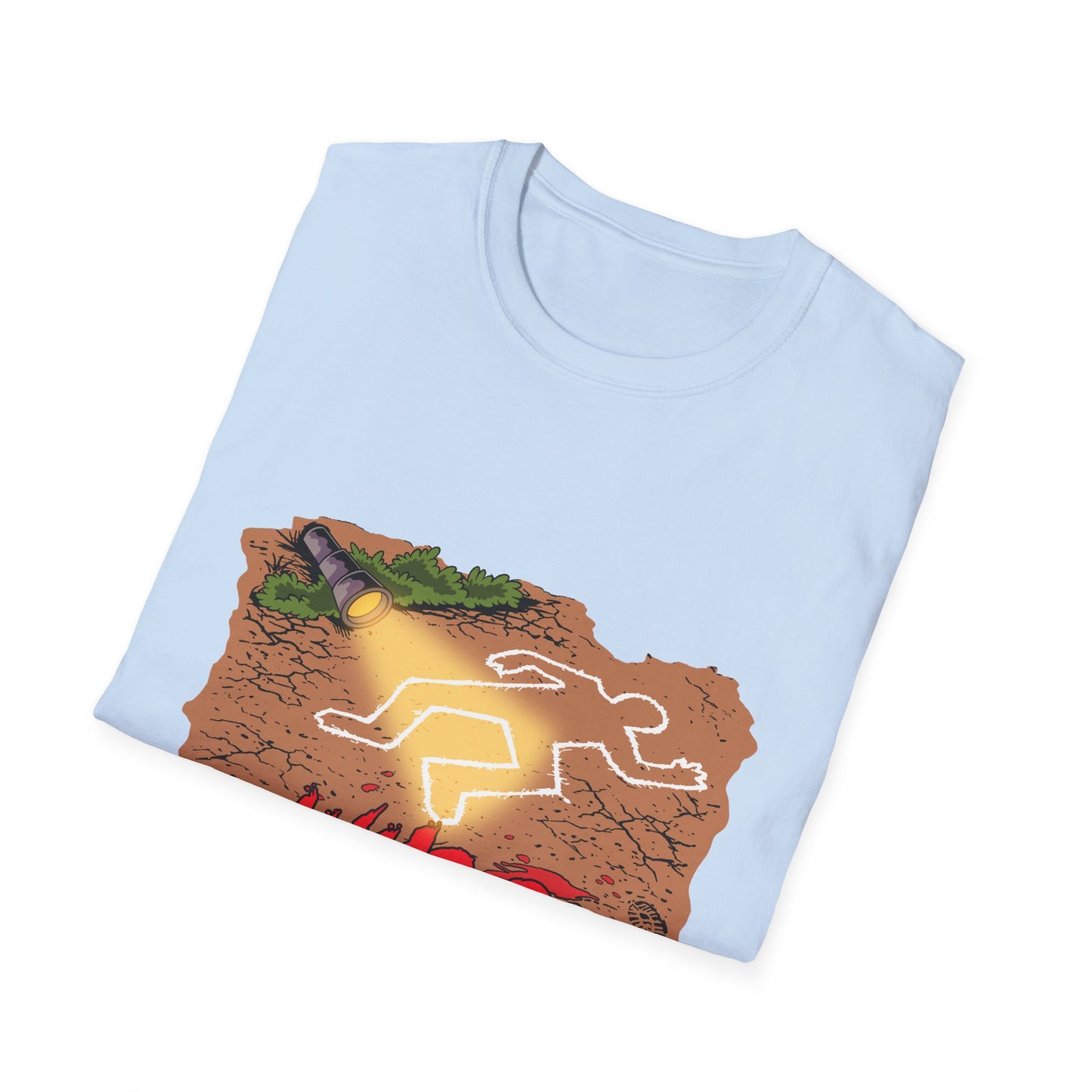 Crime Scene Chalk Outline T-Shirt – "Who's Next?" Graphic Tee