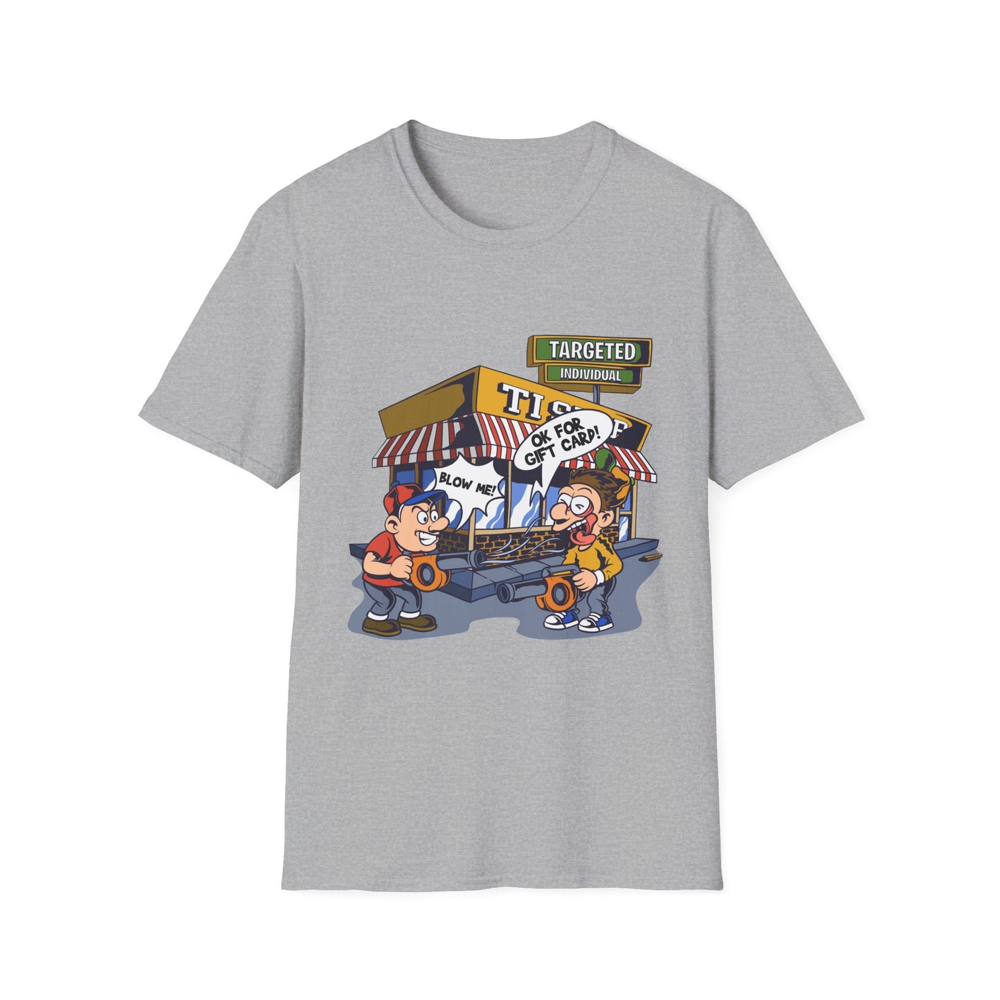 T-Shirt — Cartoon Target Practice Ice Cream Stand Design