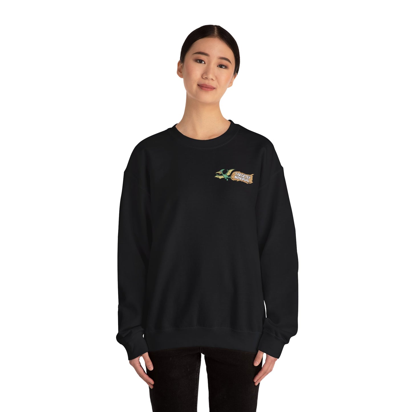 Godzilla Cartoon Crewneck Sweatshirt - Funny Monster Fire-Breathing Graphic