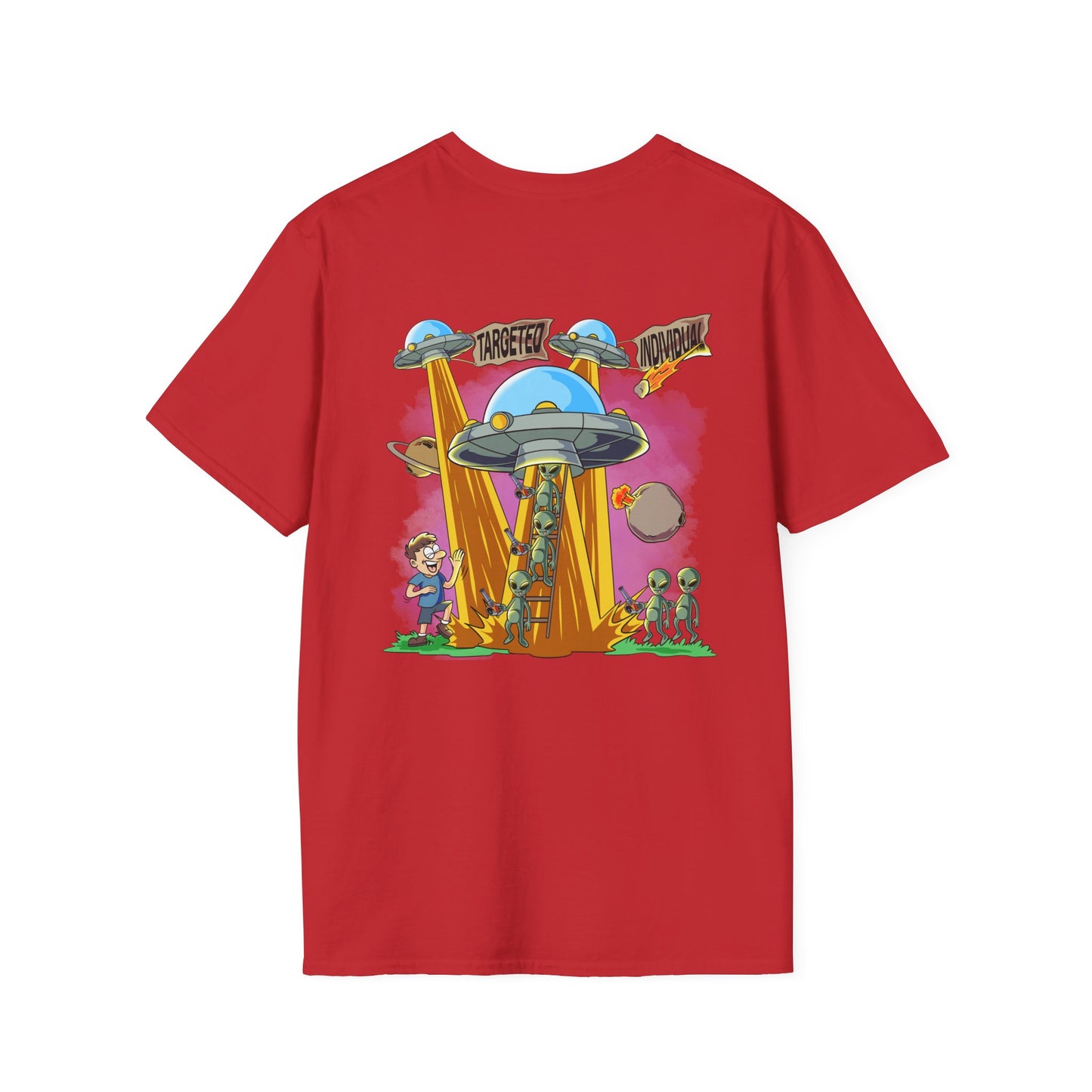 Alien Abduction Graphic T-Shirt — "Target Individual" Sci‑Fi UFO Tee