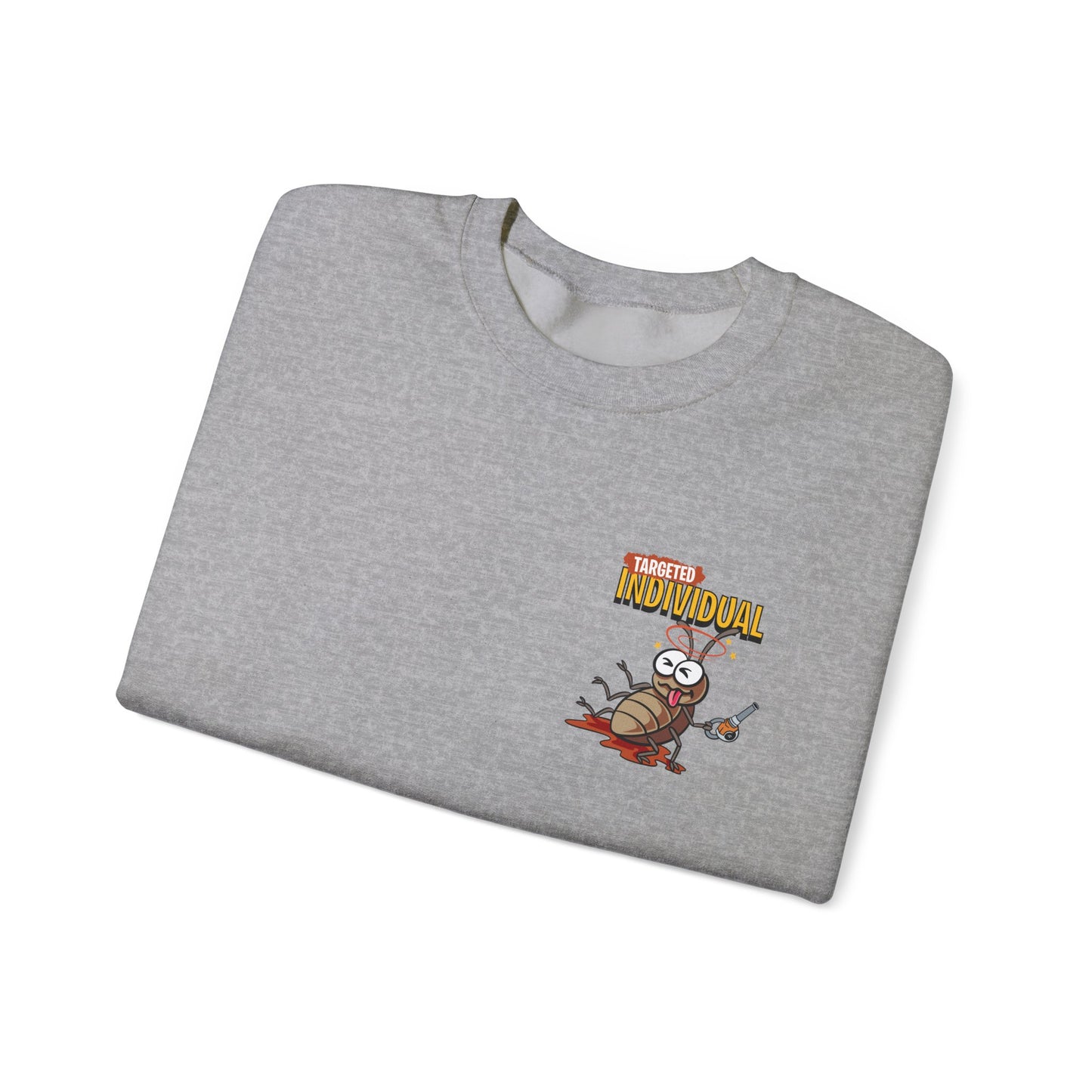 Knight vs Worms Crewneck Sweatshirt — Funny Medieval Cartoon Graphic