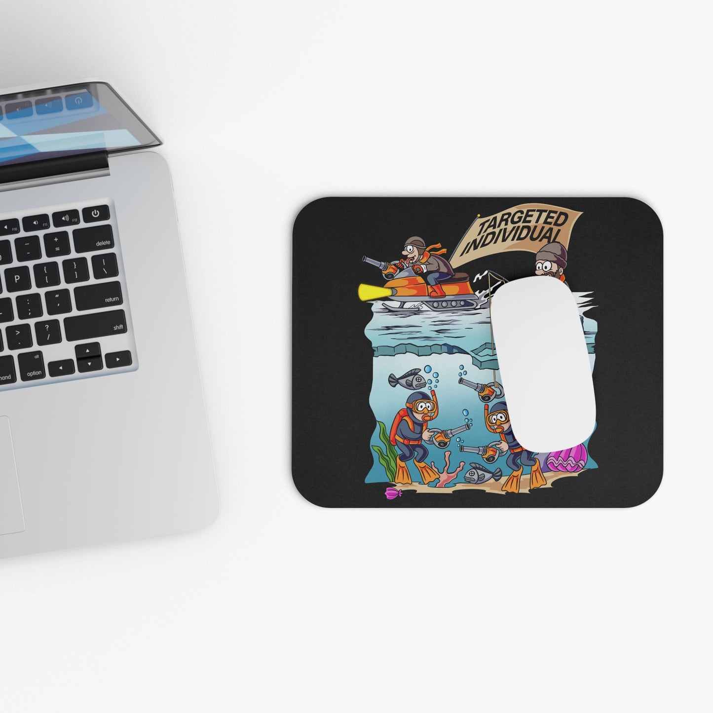 Targeted Individual Ice Fishing Mouse Pad