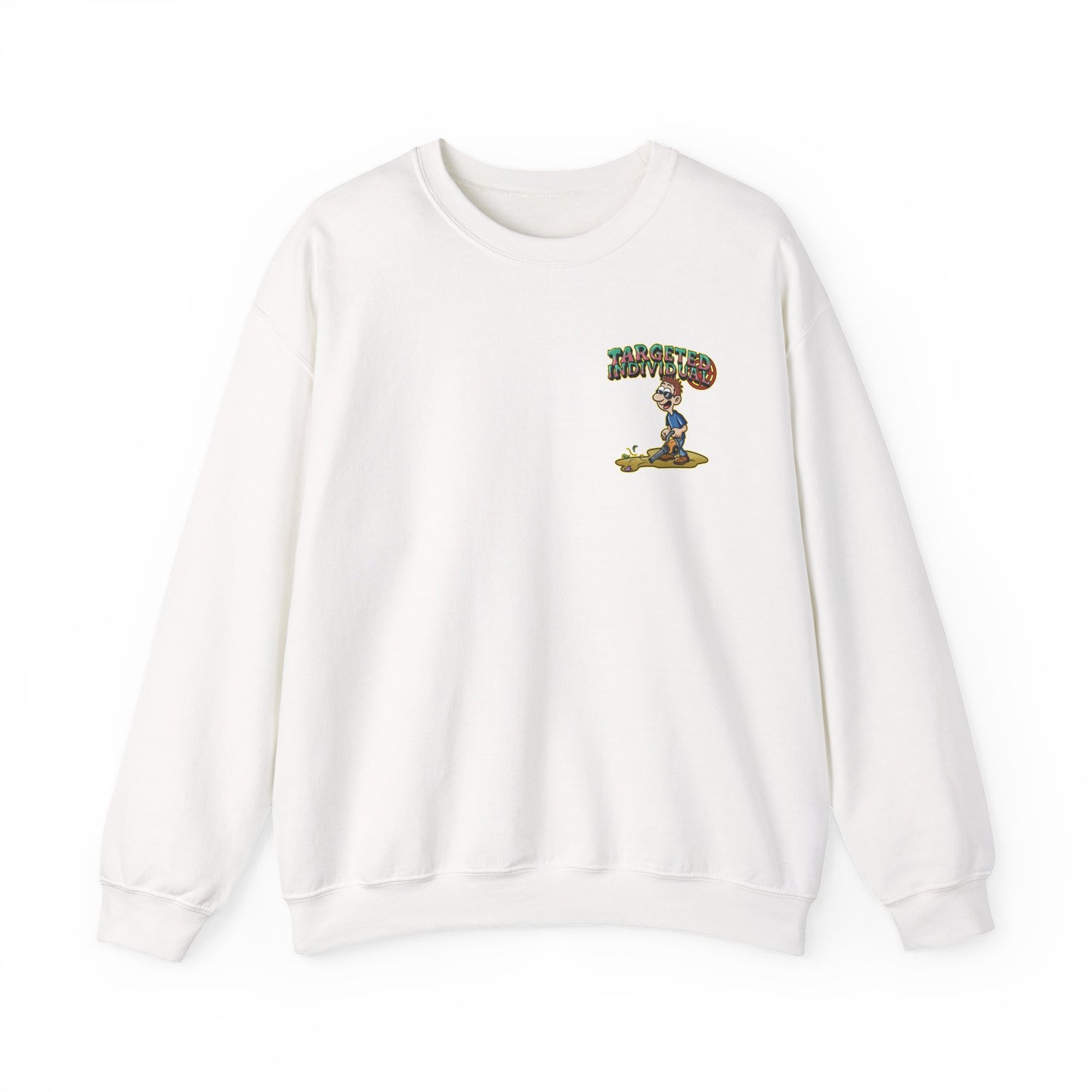 Targeted Individual Graphic Sweatshirt – Vintage Beach Scene Crewneck