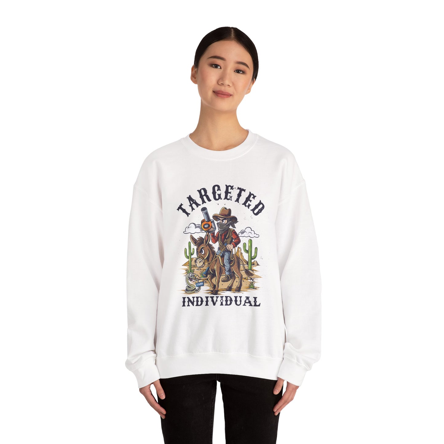 Sweatshirt — "Targeted Individual" Cowboy Graphic Crewneck