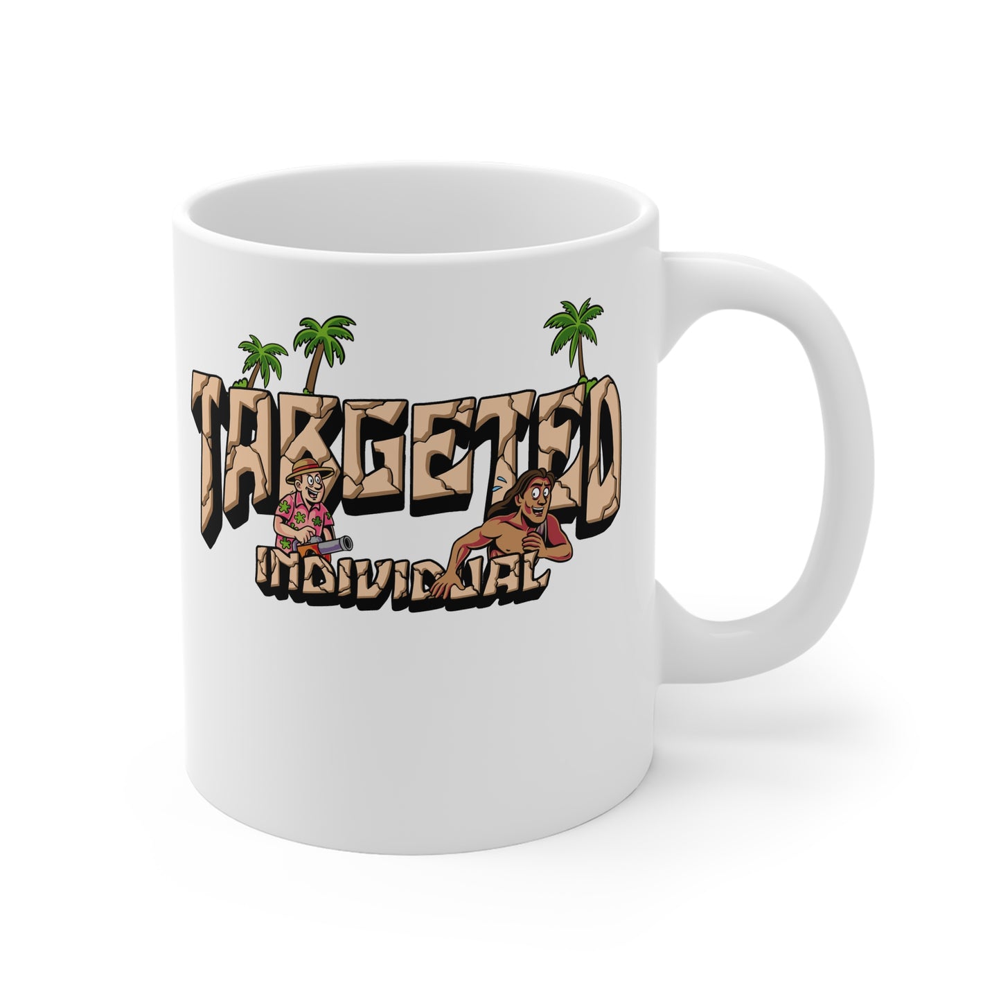 Mug - 'Targeted Individual' Retro Beach Graphic Coffee Mug!
