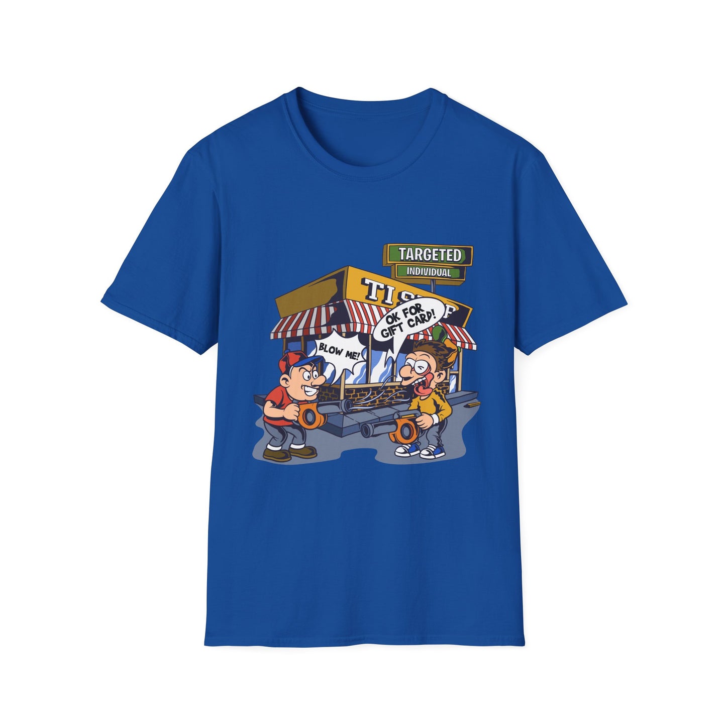T-Shirt — Cartoon Target Practice Ice Cream Stand Design