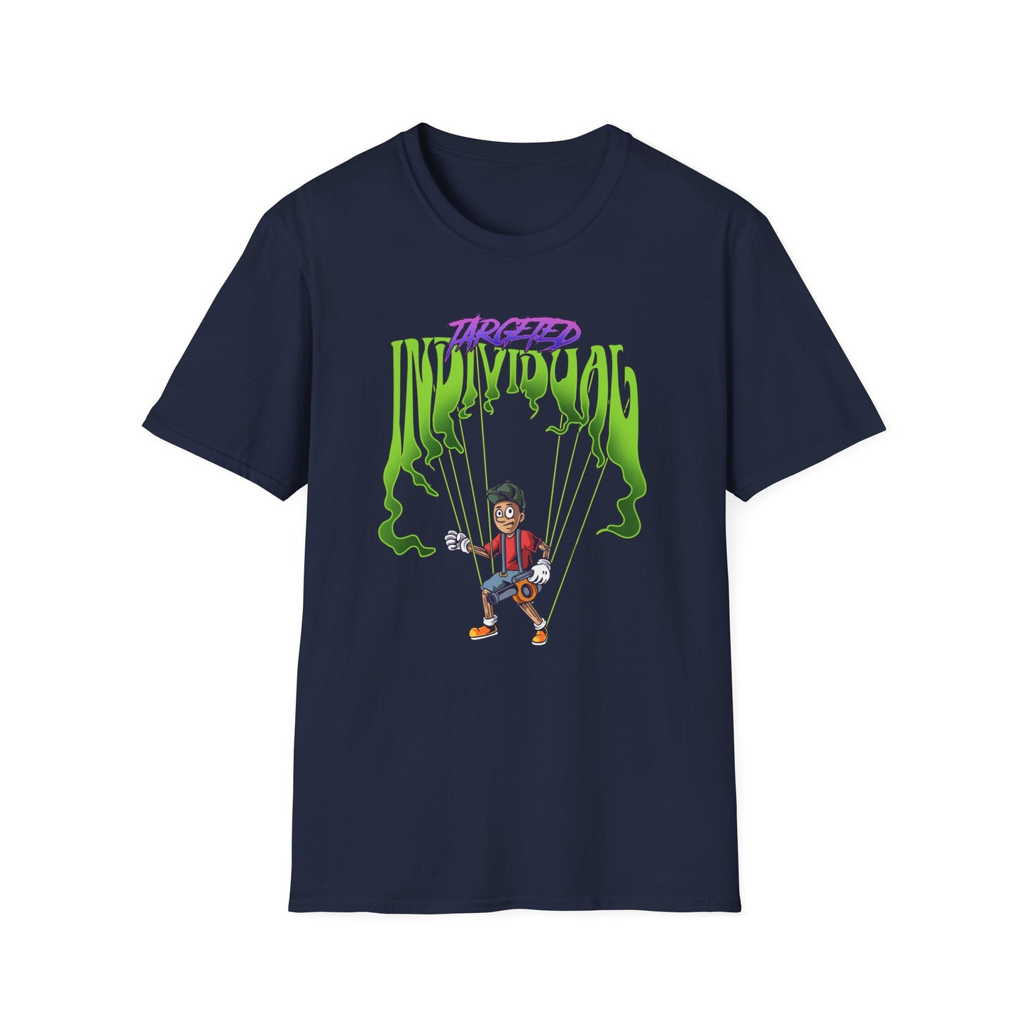 T-Shirt — Puppet Strings Graphic Tee (Young Gamer Puppet Design)