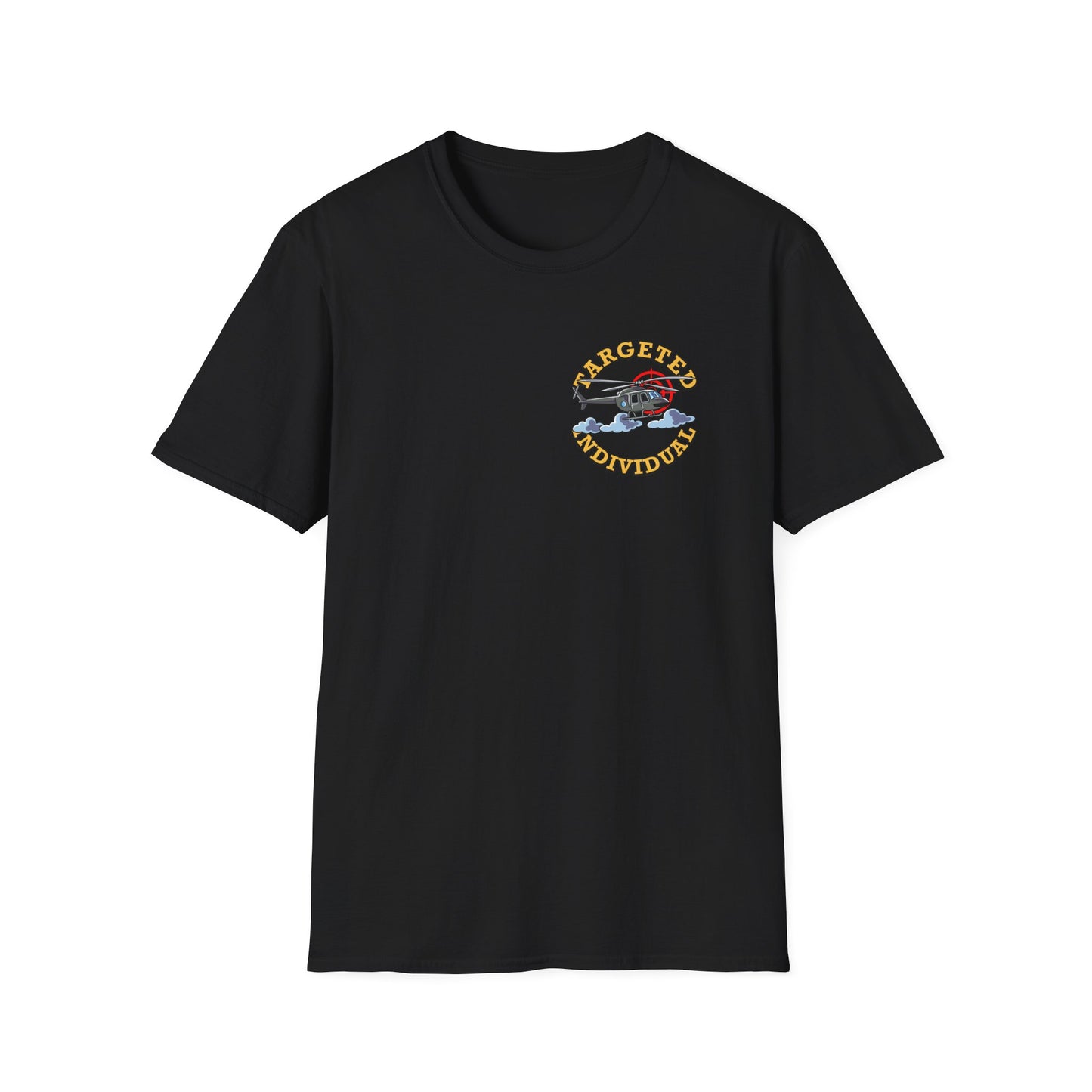 Target Individual T-Shirt — 'Target Individual' Graphic Tee with Police Truck & Targets