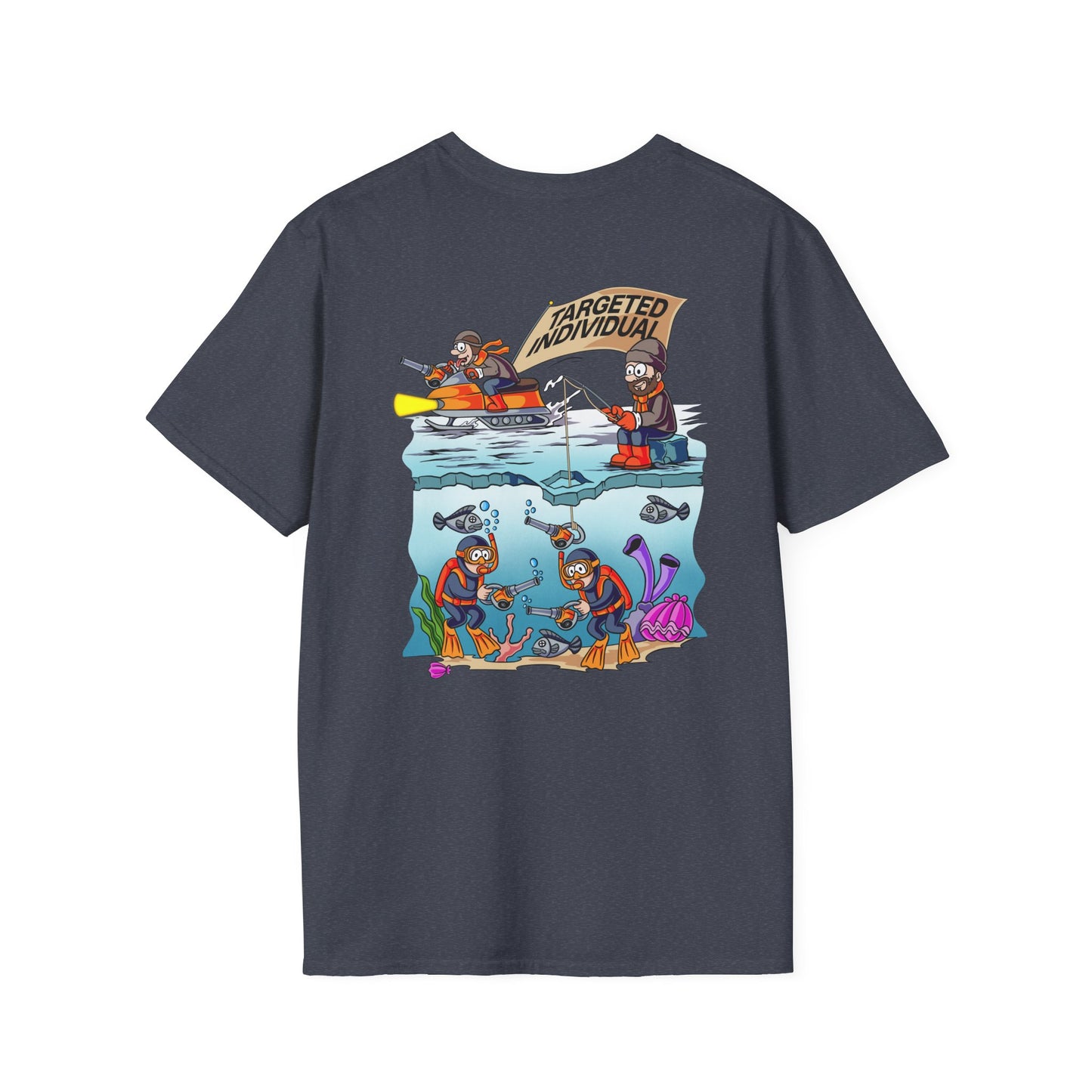 Fishing Cartoon T-Shirt — "Targeted Individual" Graphic Tee