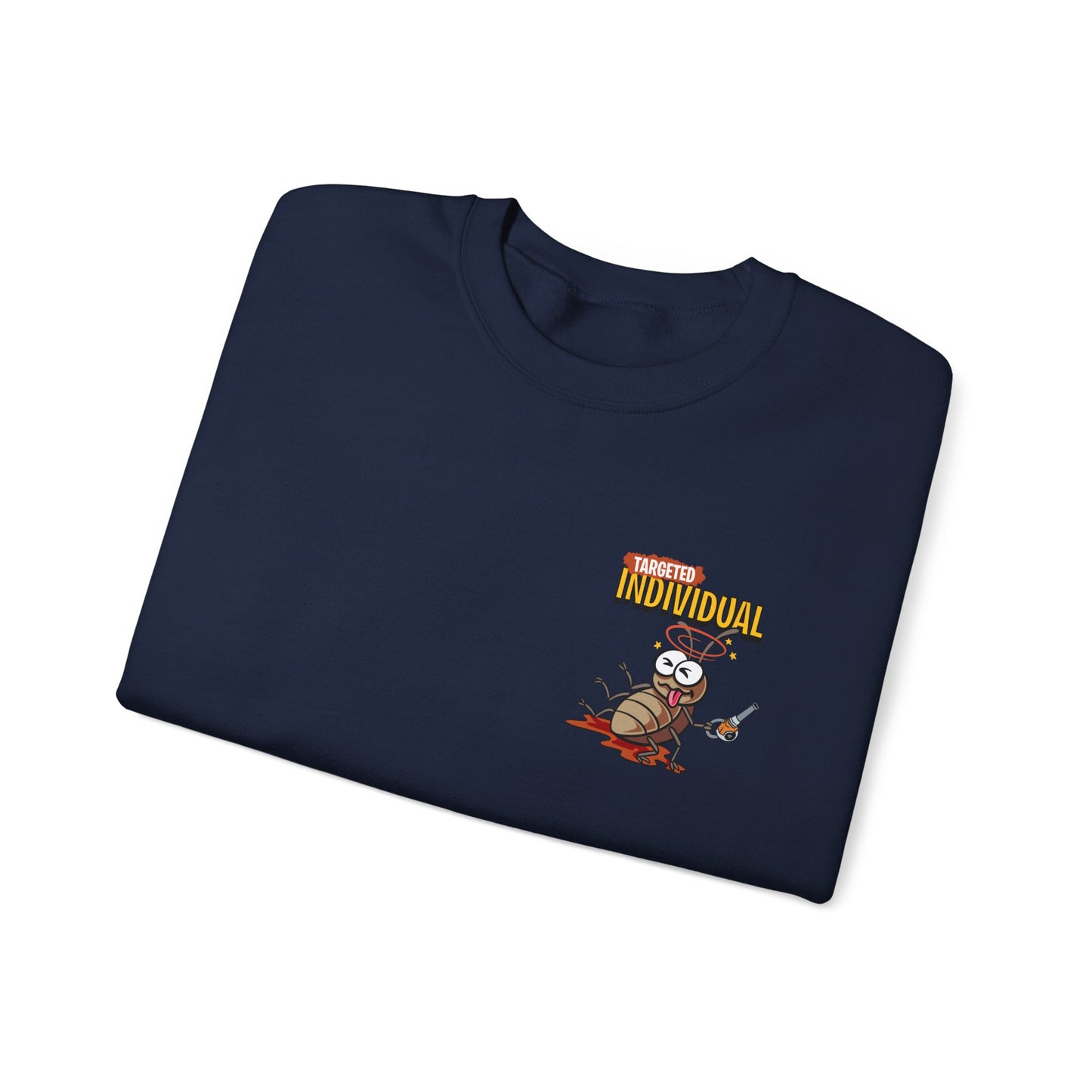 Knight vs Worms Crewneck Sweatshirt — Funny Medieval Cartoon Graphic