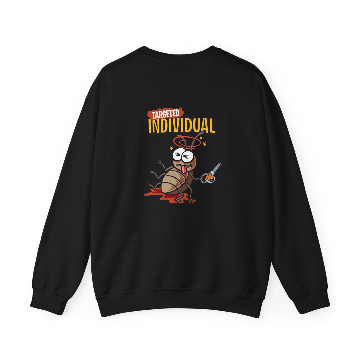 Crewneck Sweatshirt – "Targeted Individual" Cartoon Roach Graphic