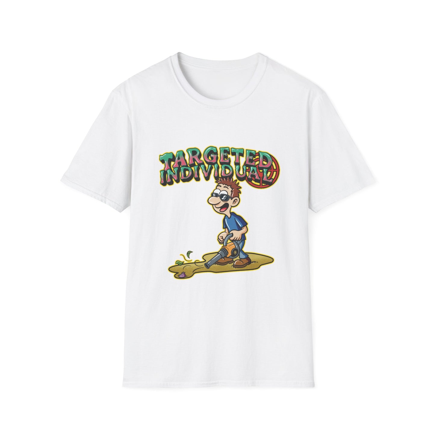 Targeted Individual T-Shirt — Surfer Cartoon Graphic Tee