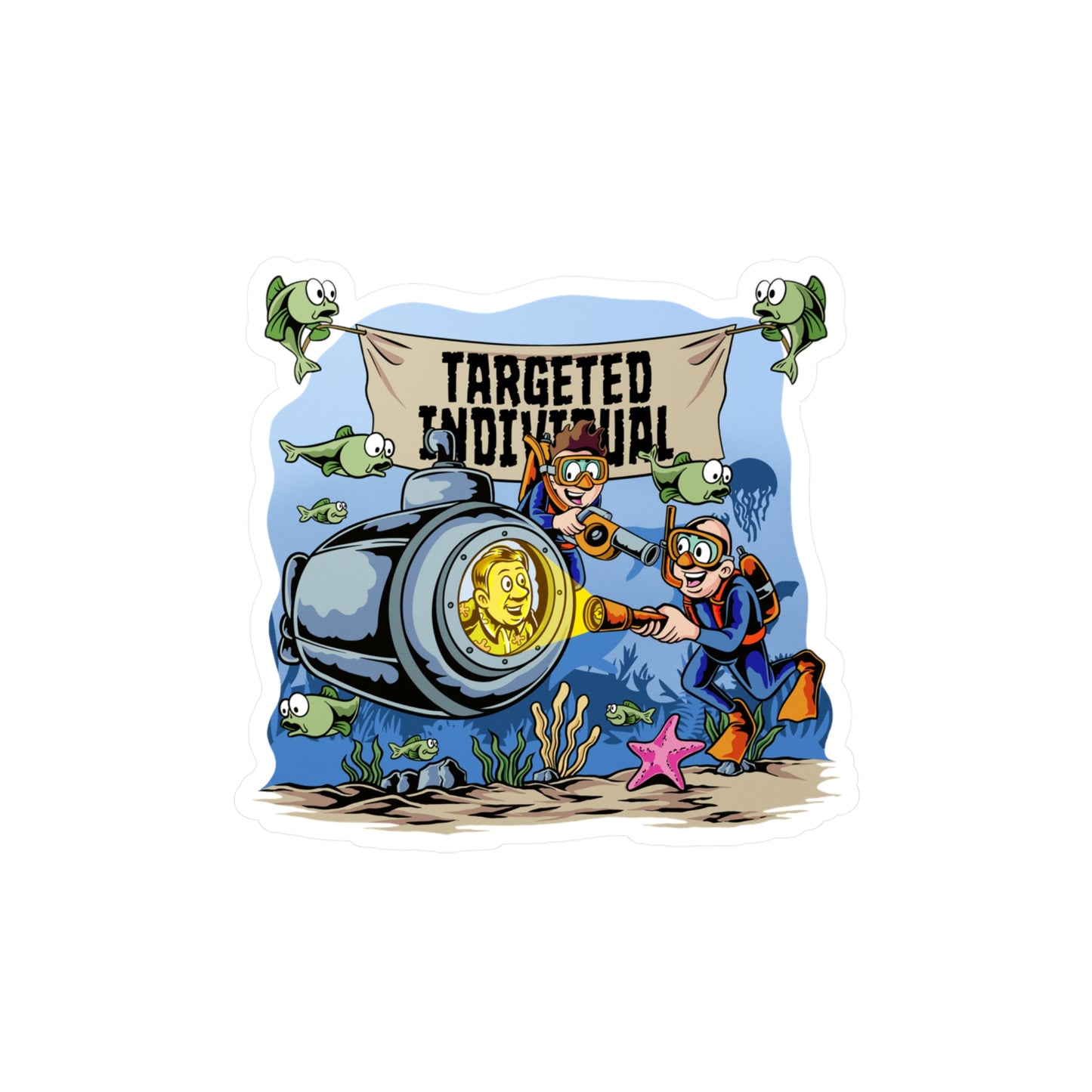 Targeted Individual Submarine Sticker — Kiss-Cut Vinyl Decal