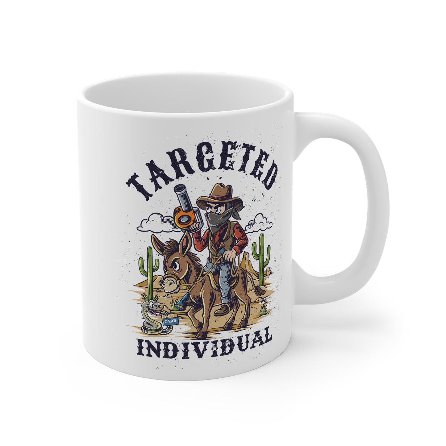 Targeted Individual Mug — Vintage Western Cowboy Design
