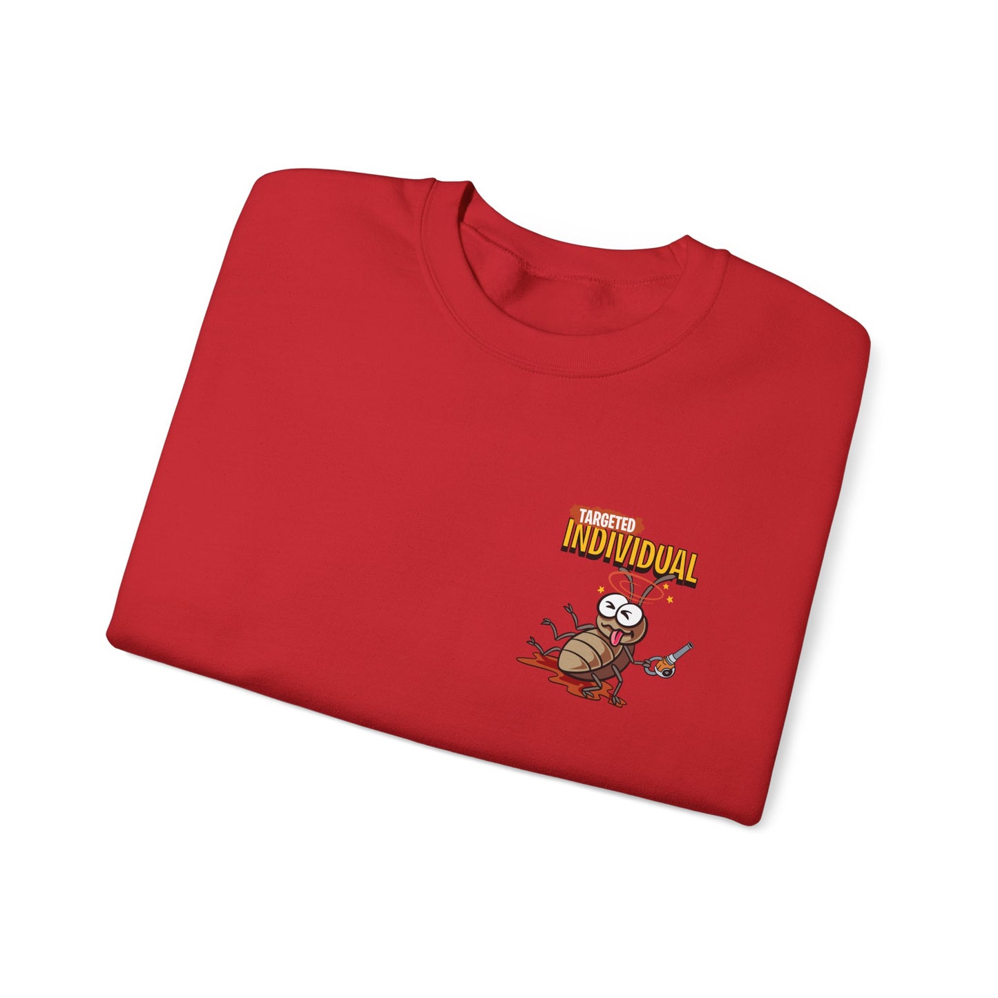 Knight vs Worms Crewneck Sweatshirt — Funny Medieval Cartoon Graphic
