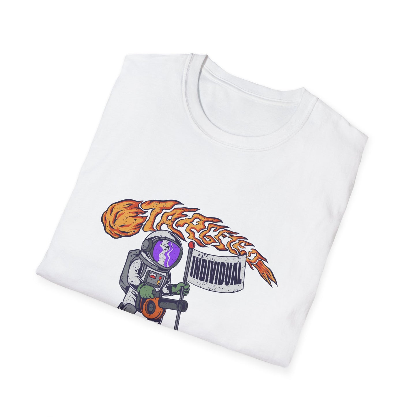 Astronaut Guitar T-Shirt — Retro Space Rock Design ("Takeoff")