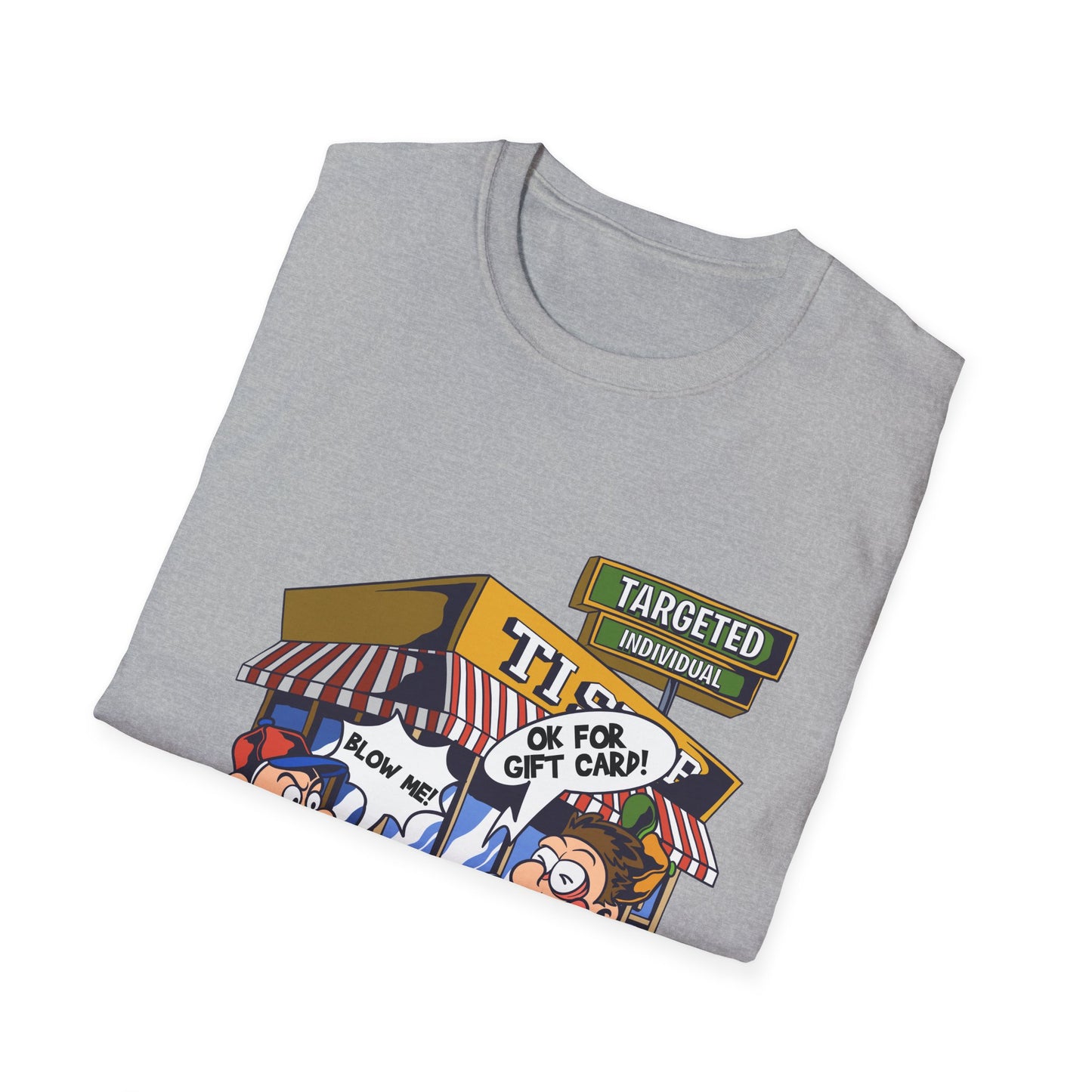 T-Shirt — Cartoon Target Practice Ice Cream Stand Design