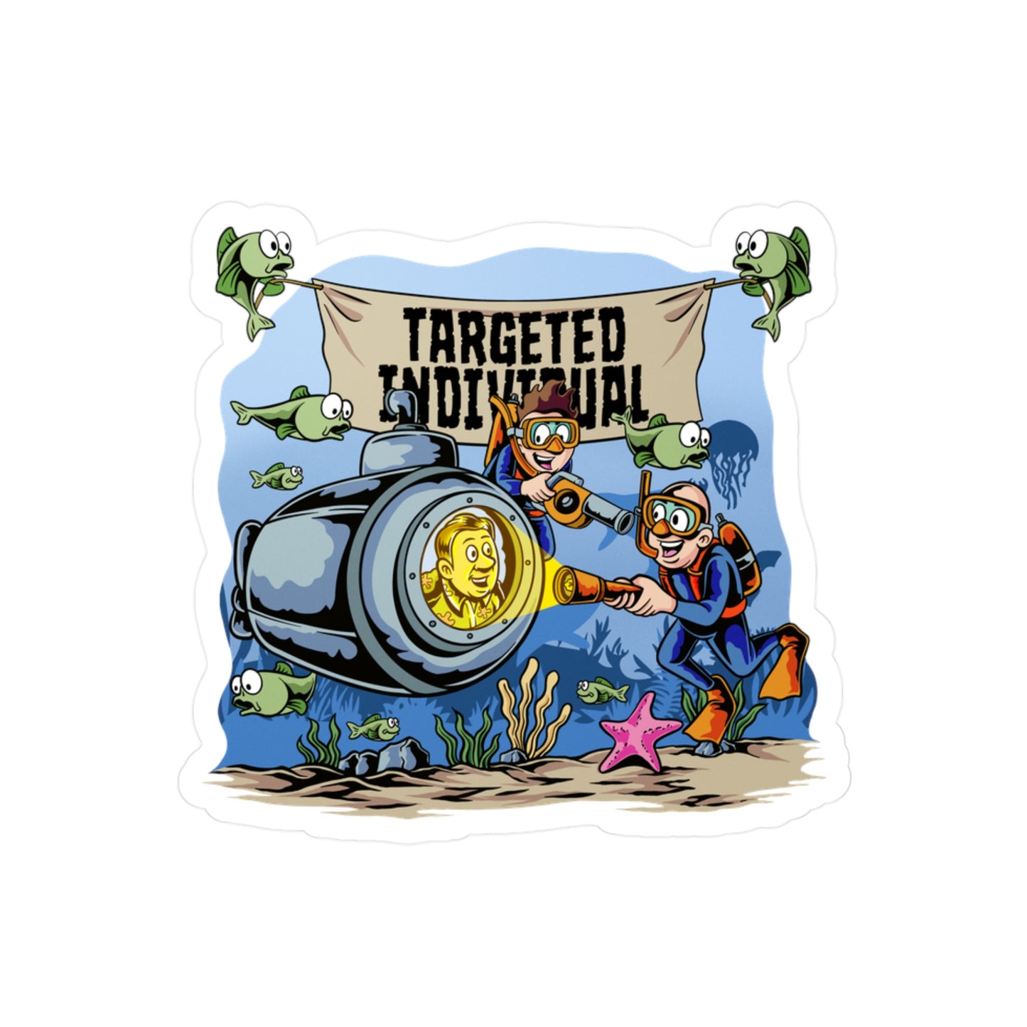 Targeted Individual Submarine Sticker — Kiss-Cut Vinyl Decal