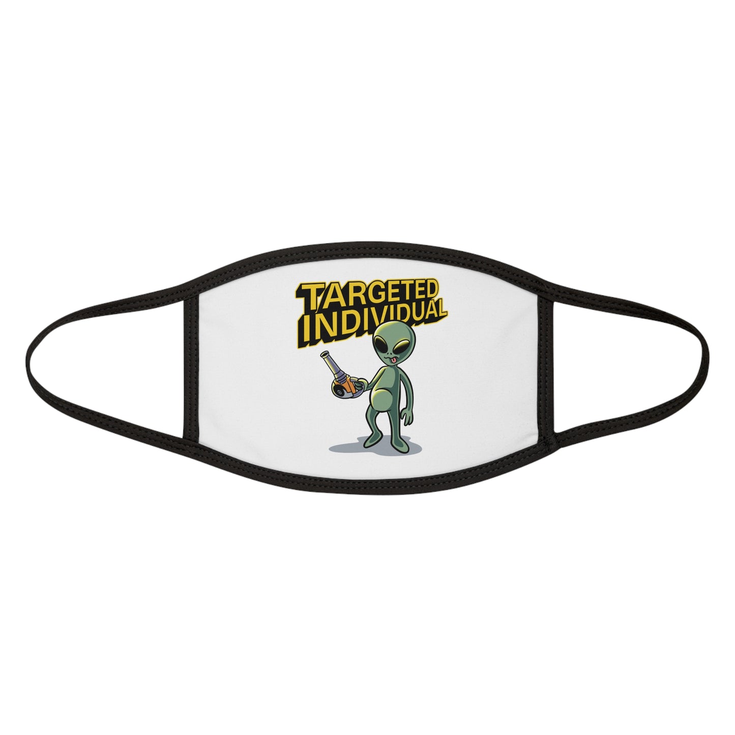 Targeted Individual Alien Face Mask — Funny Conspiracy Graphic Mask