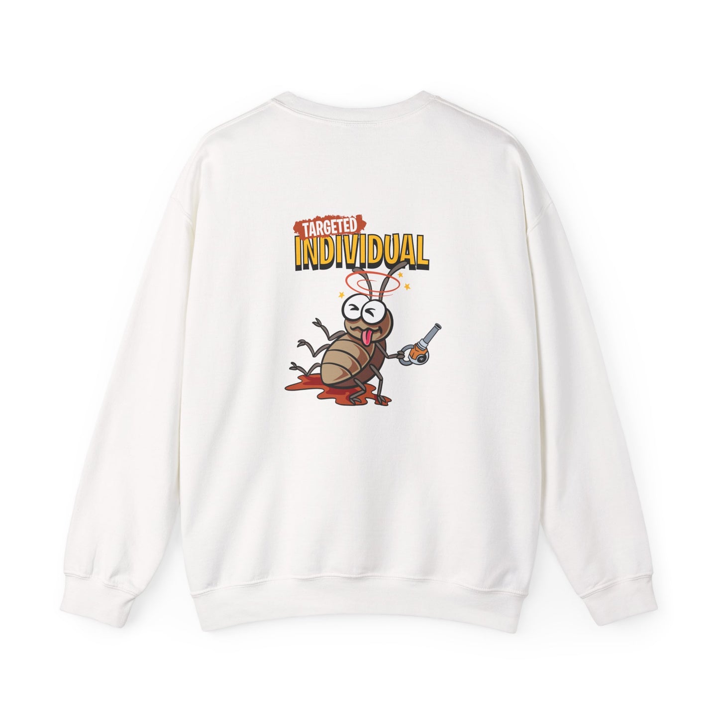 Crewneck Sweatshirt – "Targeted Individual" Cartoon Roach Graphic