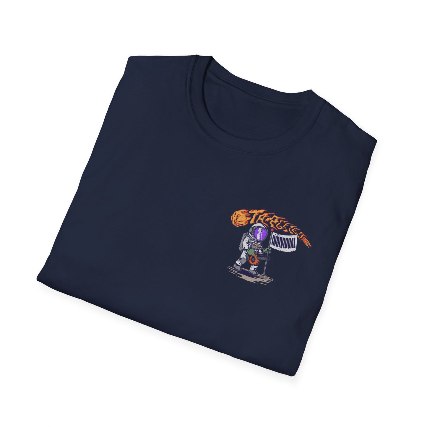Space Protest T-Shirt — Cute Astronauts Holding Sign with Comet Graphic