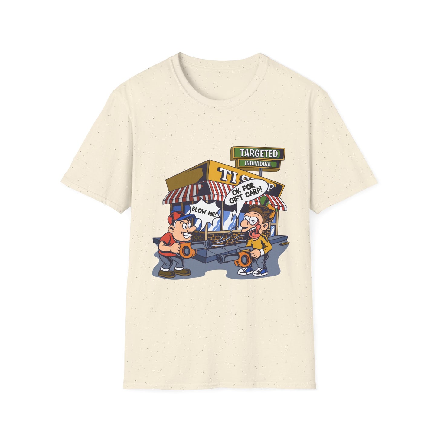 T-Shirt — Cartoon Target Practice Ice Cream Stand Design