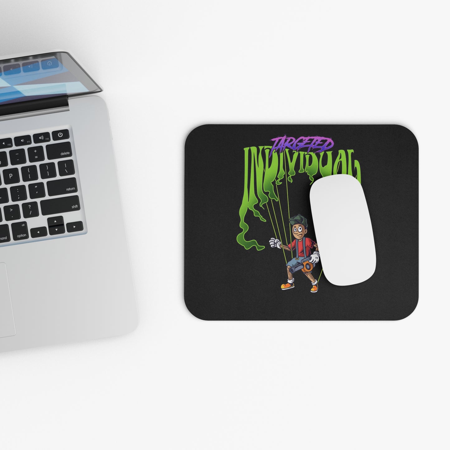 Targeted Individual Mouse Pad — Punk Puppet Graphic Desk Mat
